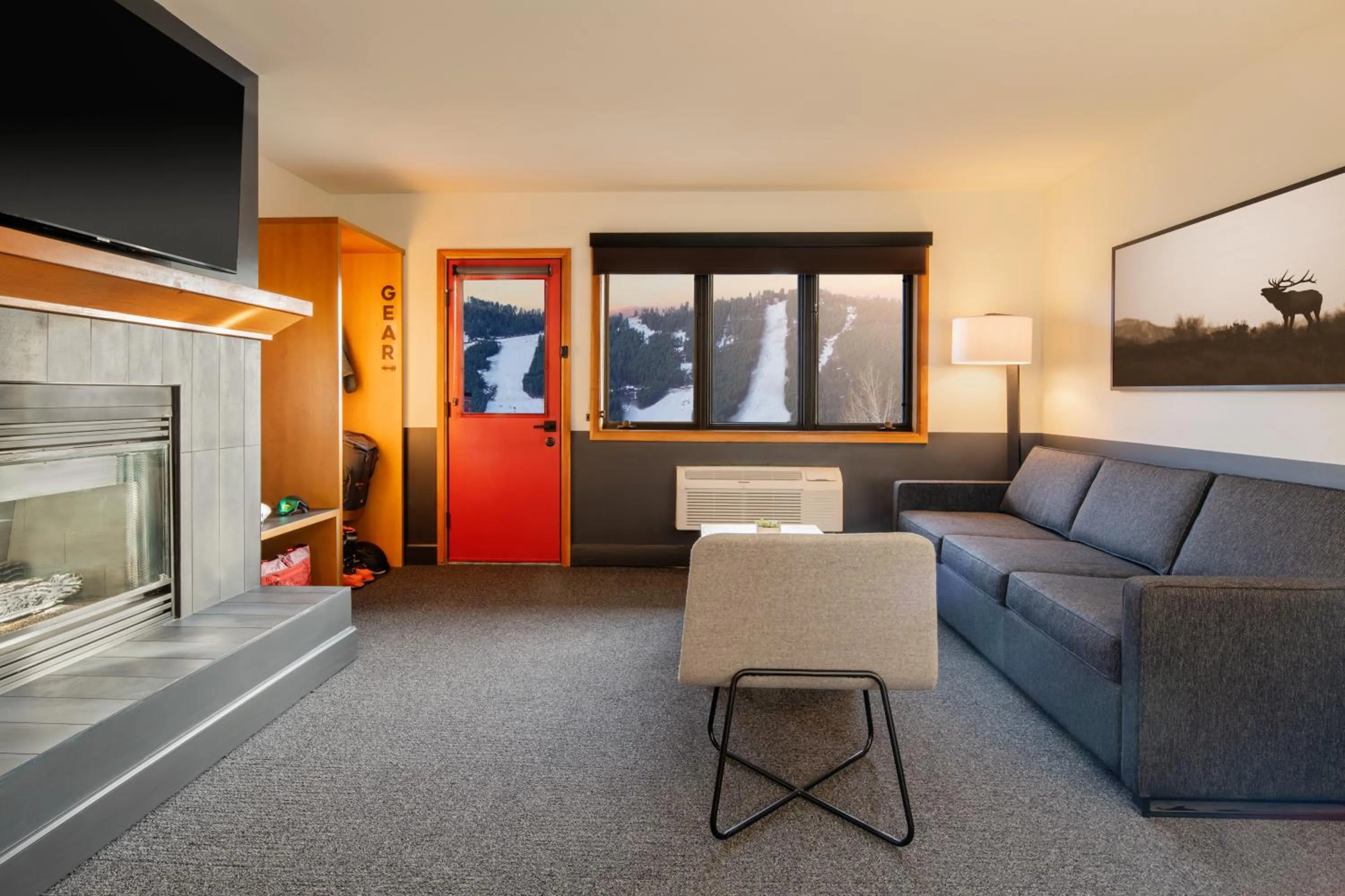 Living room in Mountain Modern Jackson Hole