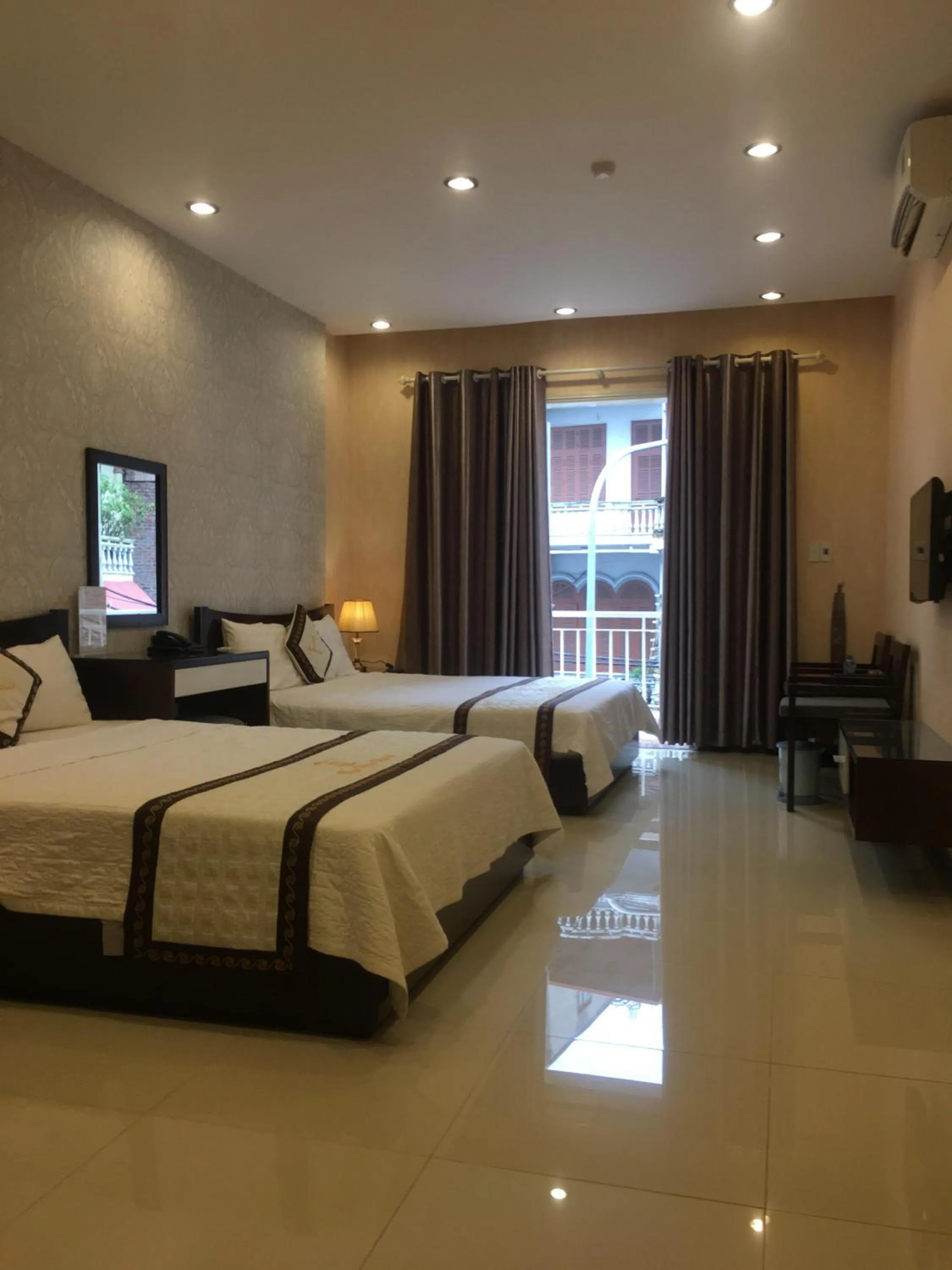 Bed in Thai Hoa Hotel