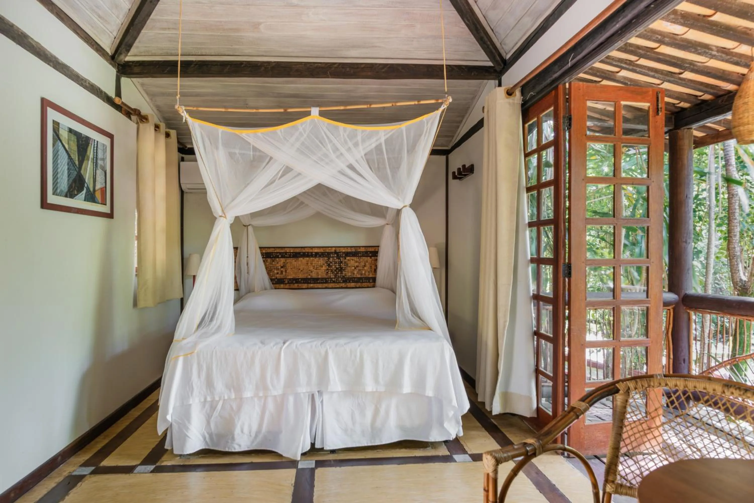 Bed in Vilangelim Eco-Pousada