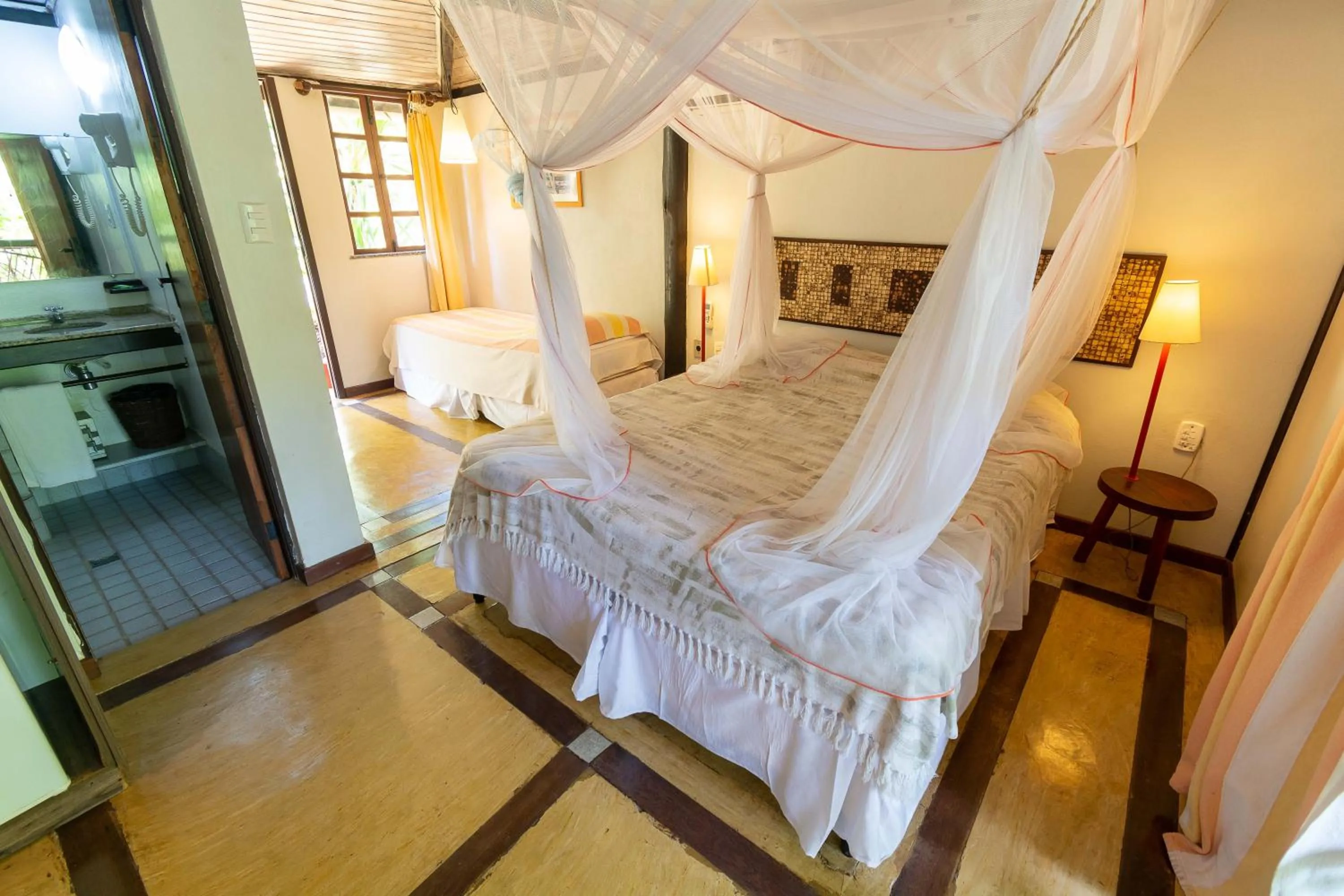 Bed in Vilangelim Eco-Pousada