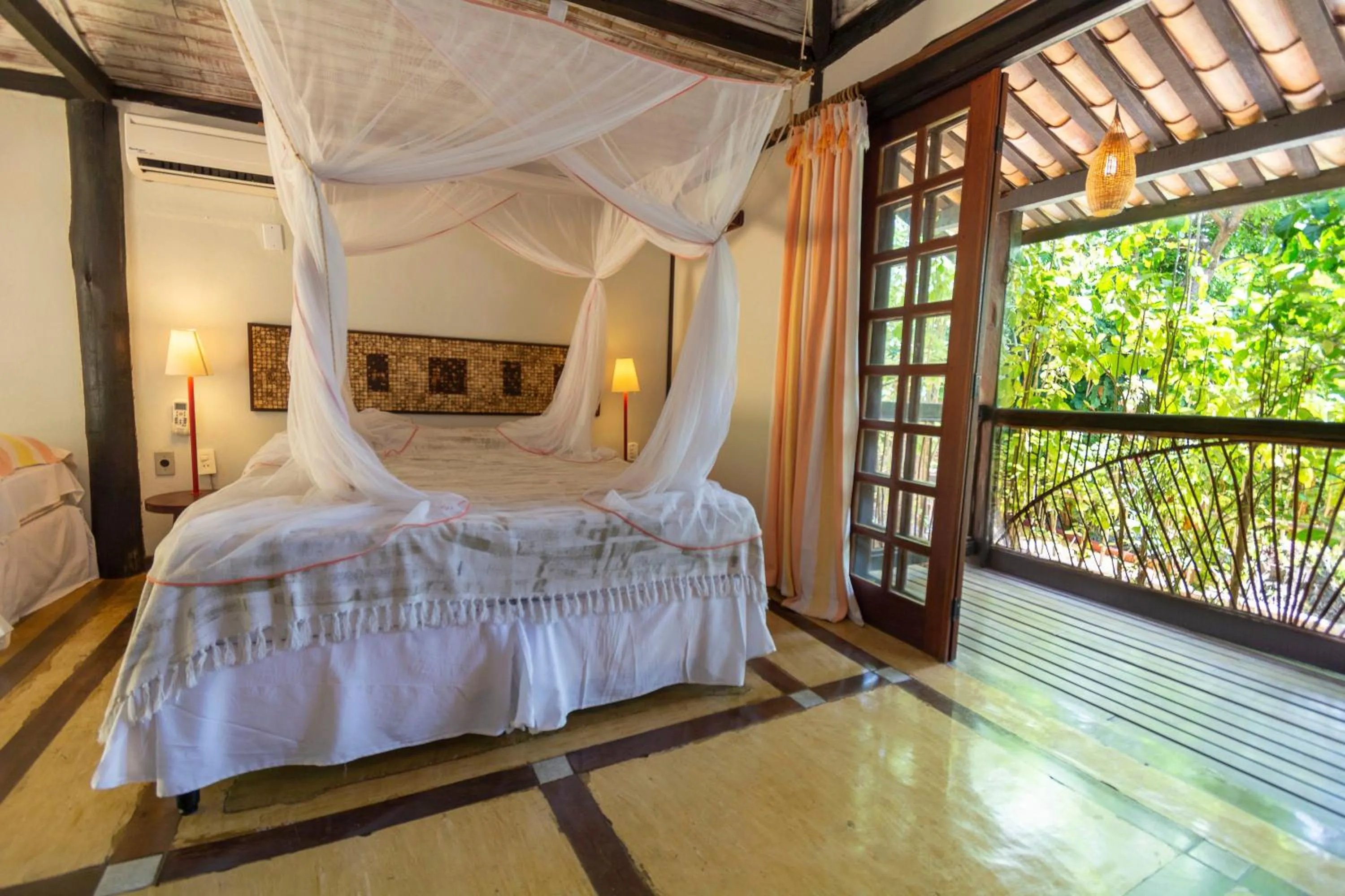 Bed in Vilangelim Eco-Pousada