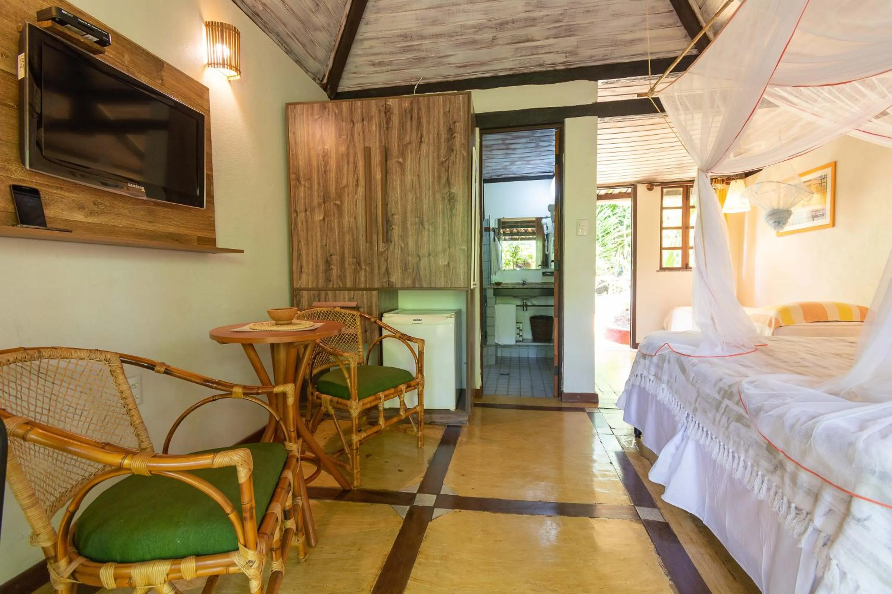 Bed in Vilangelim Eco-Pousada