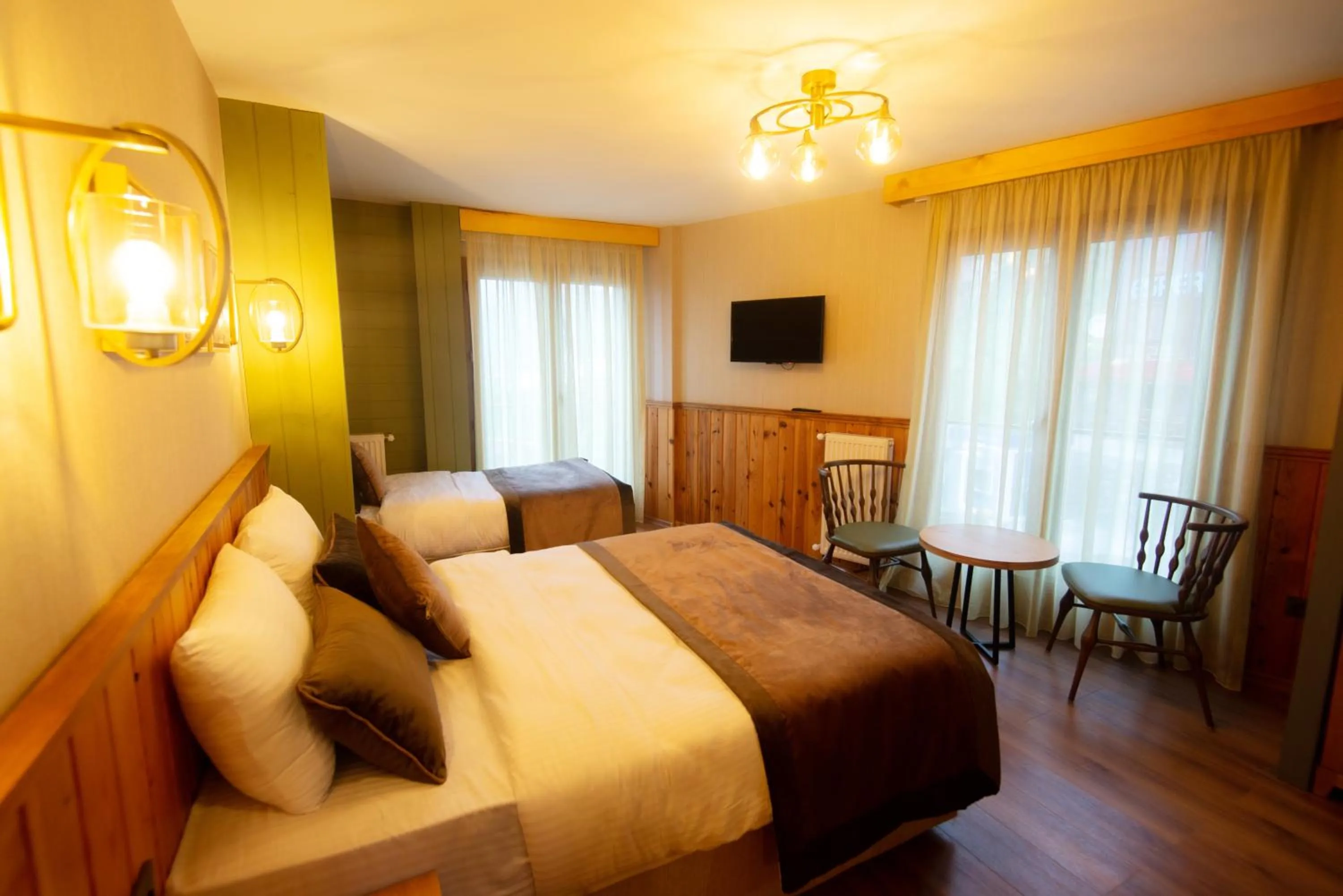 Bed in Ayder Koru Hotel