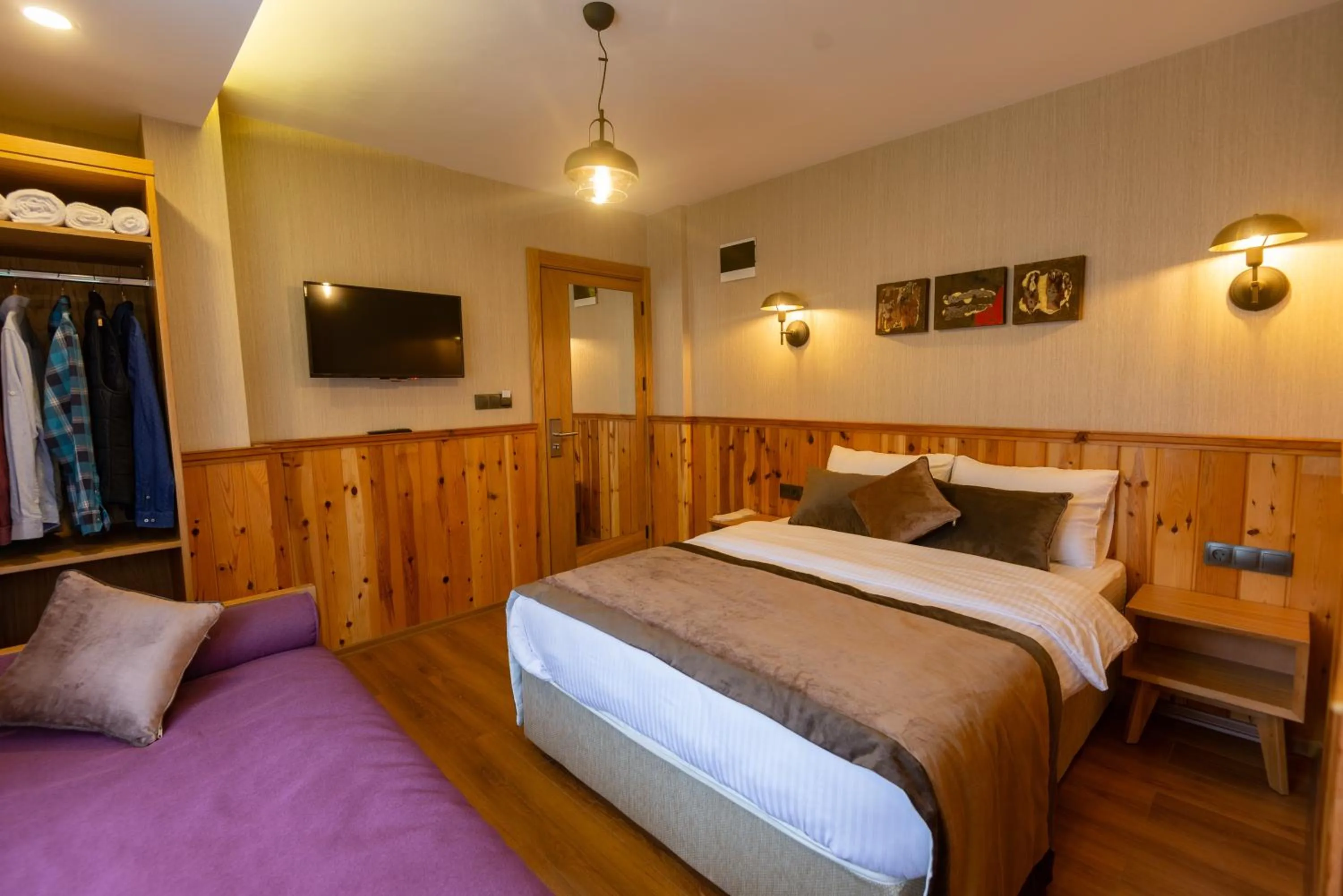 Bed in Ayder Koru Hotel