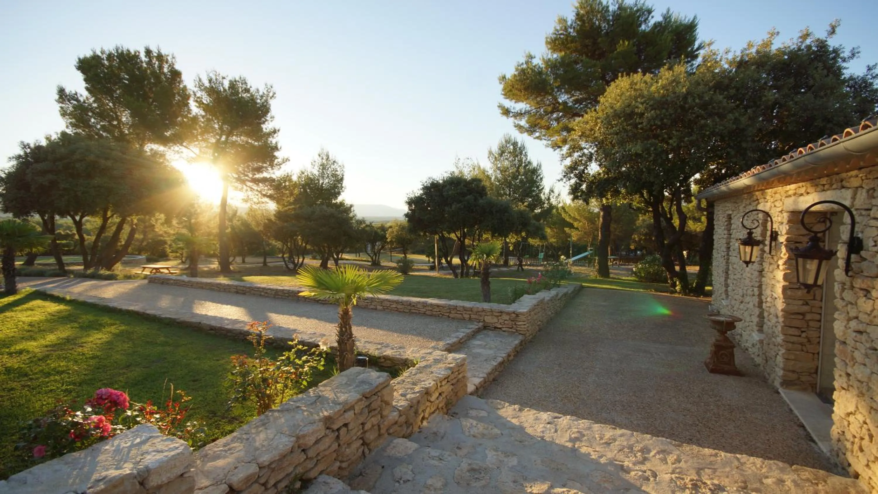 Patio in Le Phébus & Spa – Relais & Châteaux
