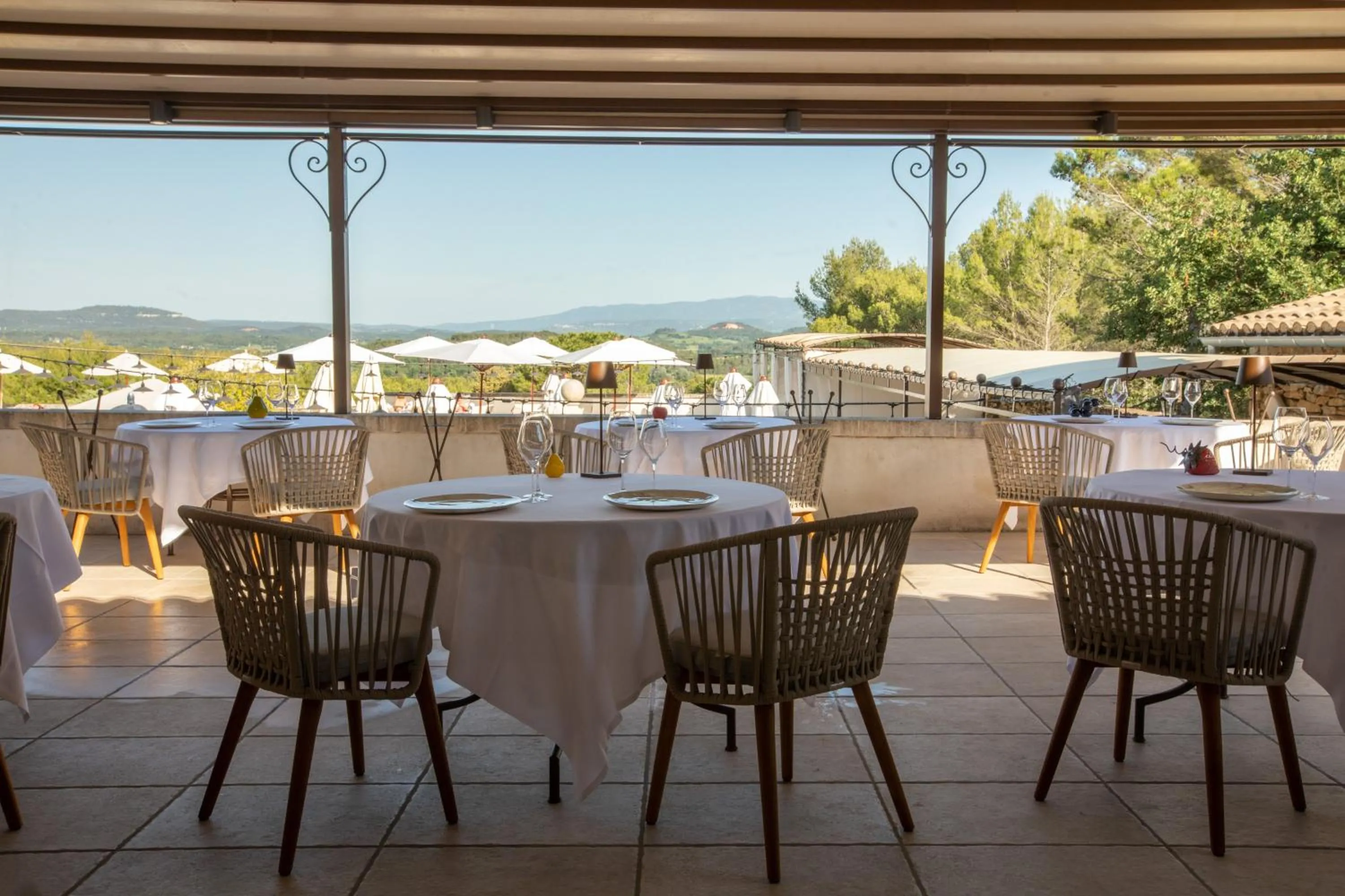 Patio in Le Phébus & Spa – Relais & Châteaux