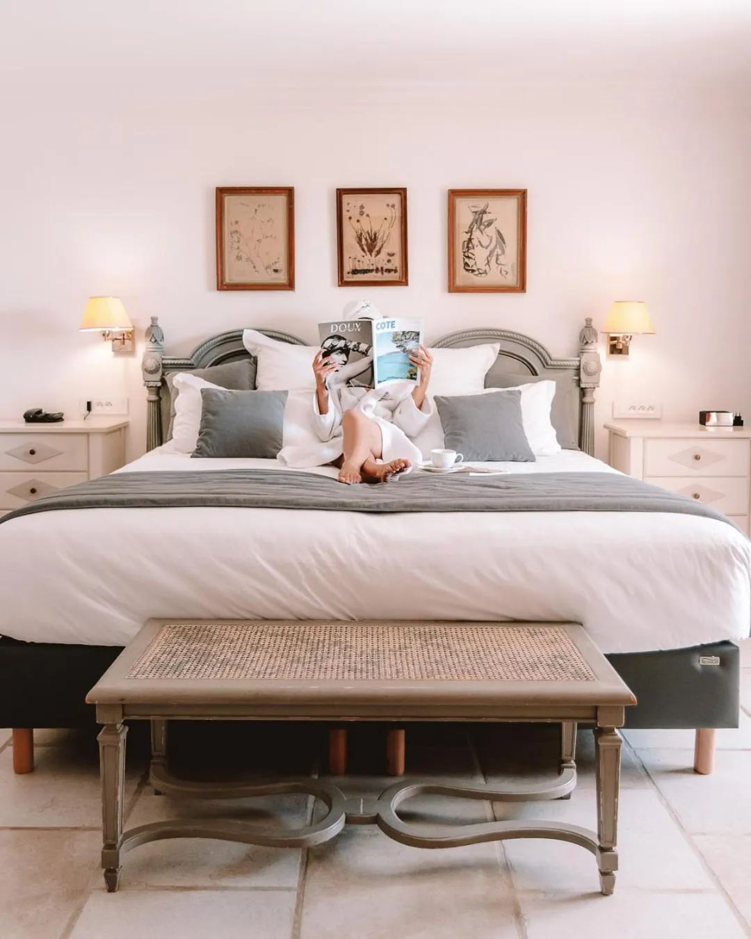 Bed in Le Phébus & Spa – Relais & Châteaux