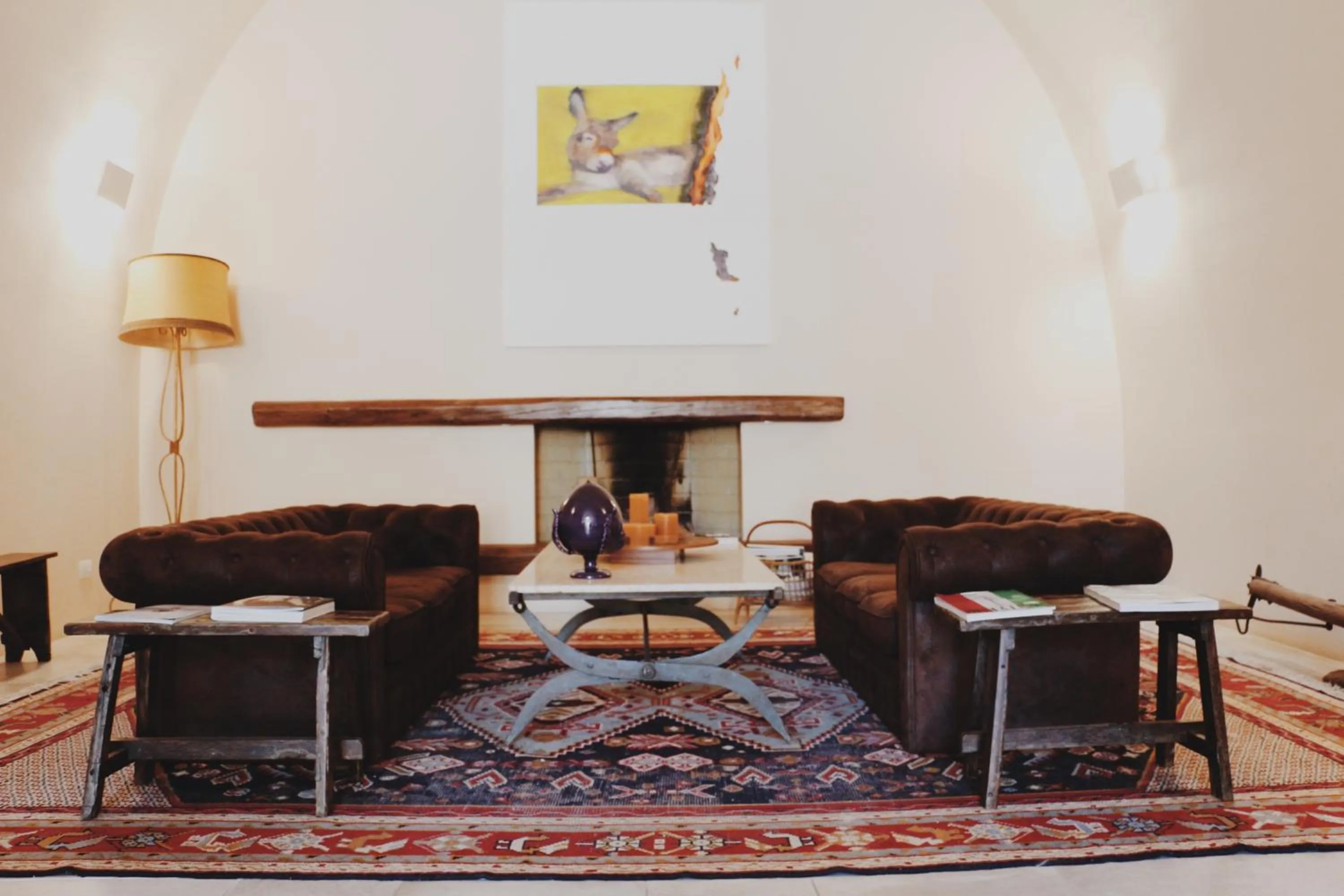 Living room in Masseria Fontana di Vite
