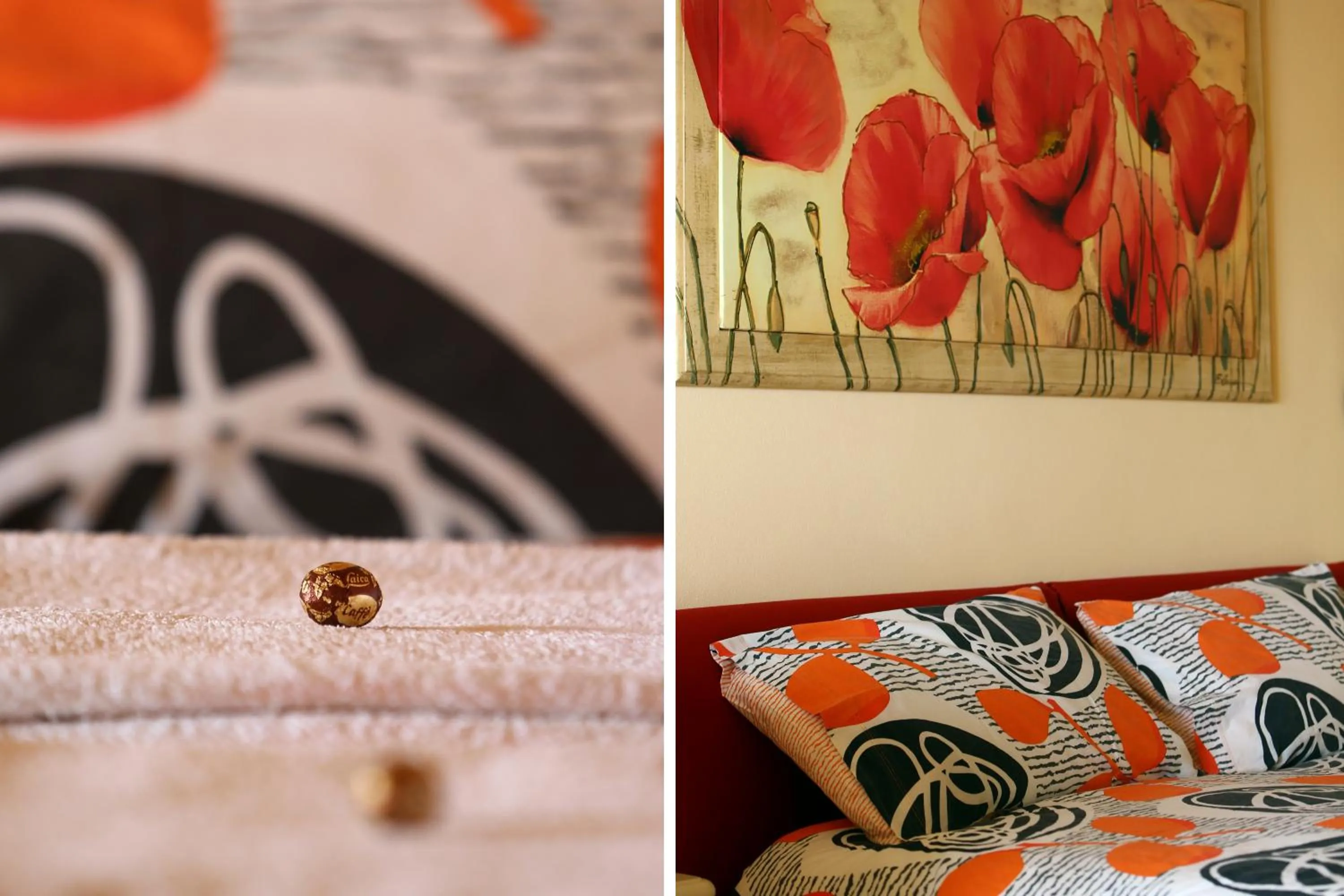 Decorative detail, Bed in B&B La Vecchia Tipografia - Lago D'Idro