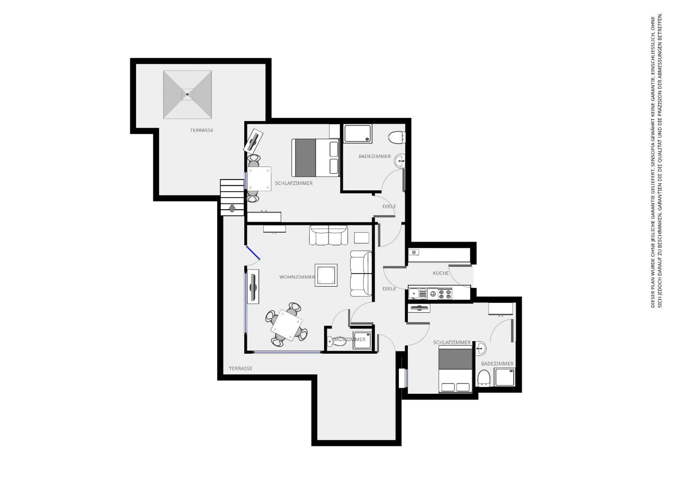 Floor plan in Apartment Happy Mosel