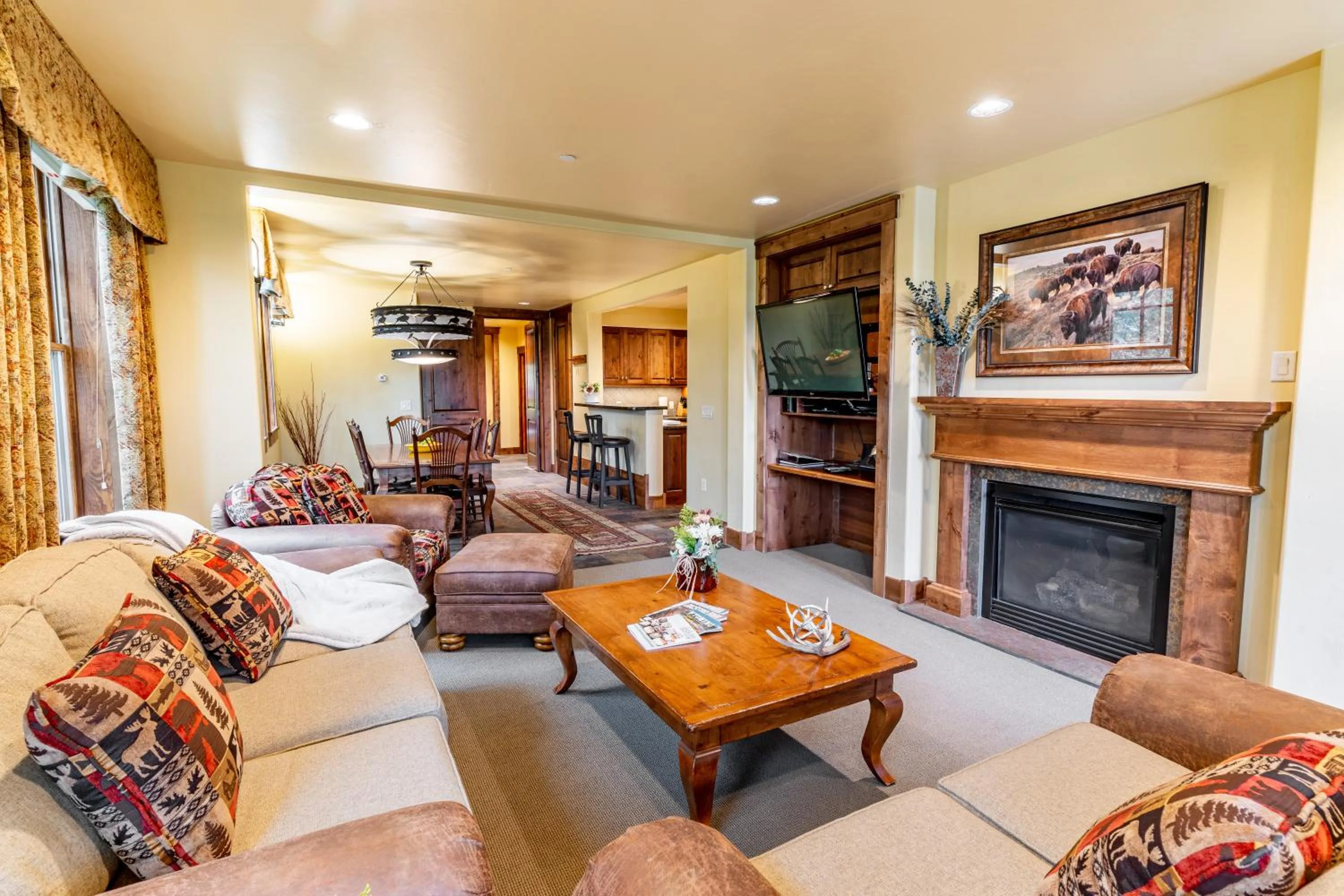 Living room in Snow King Resort