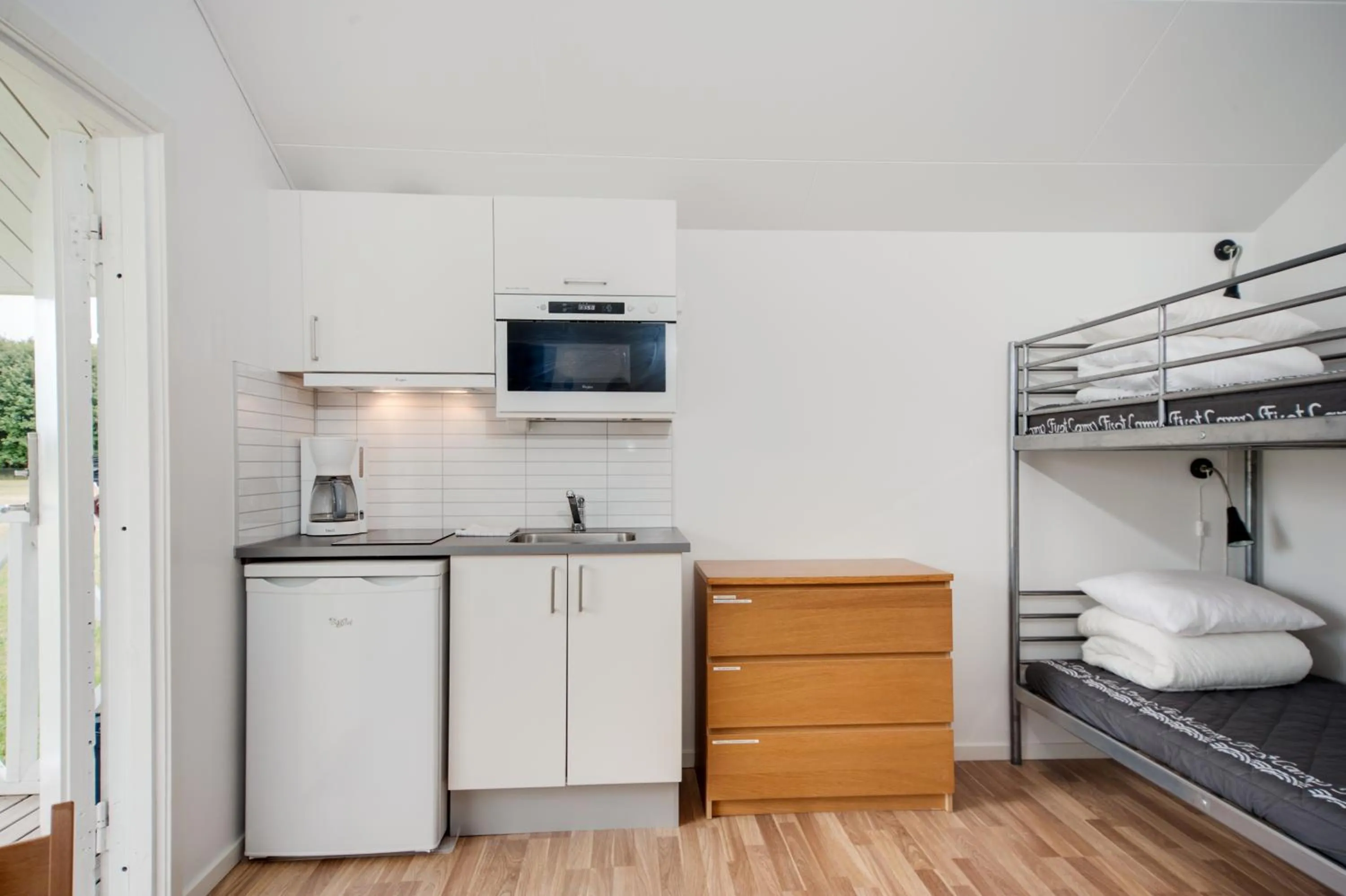 Communal kitchen, Bed in First Camp Sibbarp-Malmö