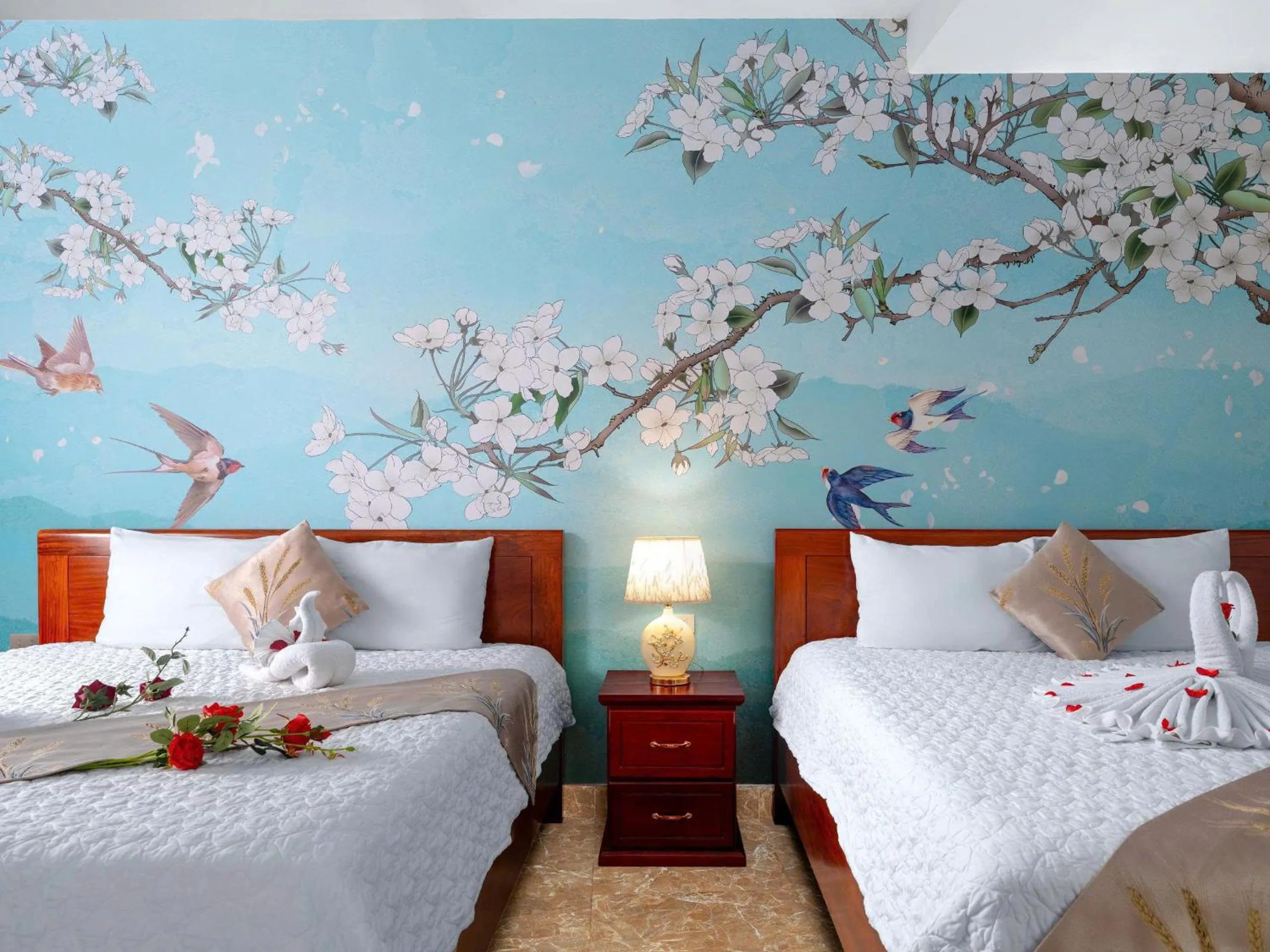 Decorative detail, Bed in Lys Homestay