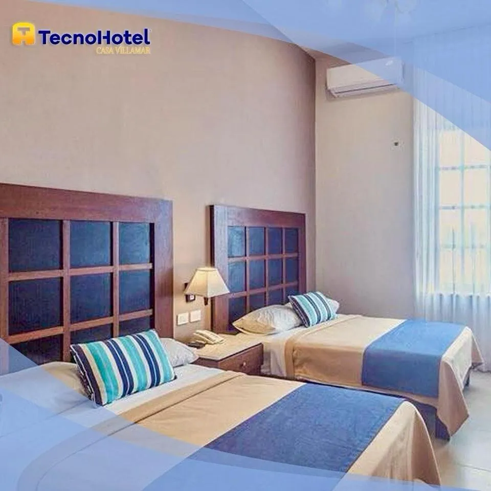 Bed in Tecnohotel Casa Villamar