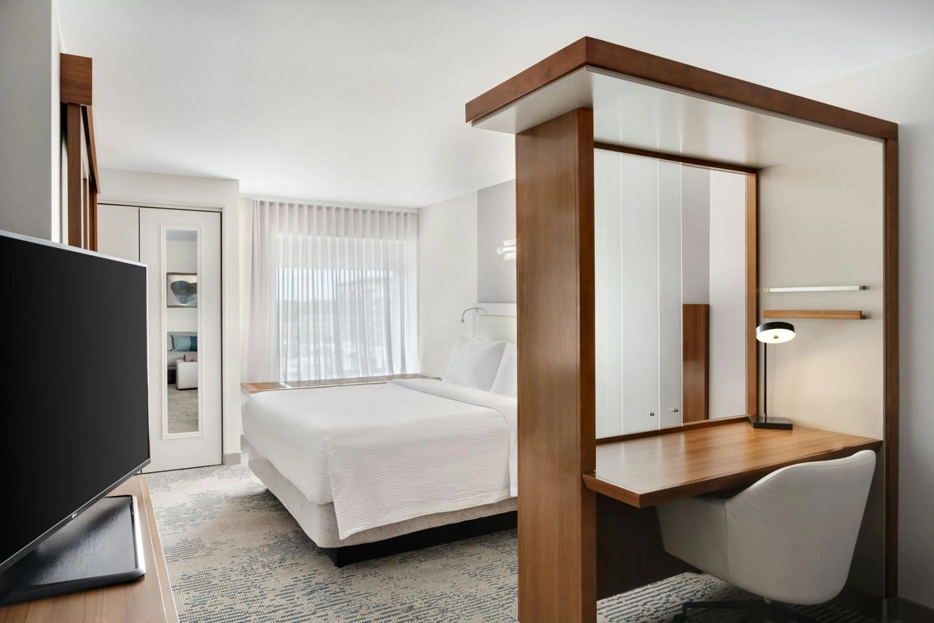 Bedroom, Bed in SpringHill Suites by Marriott Chicago Southeast/Munster, IN