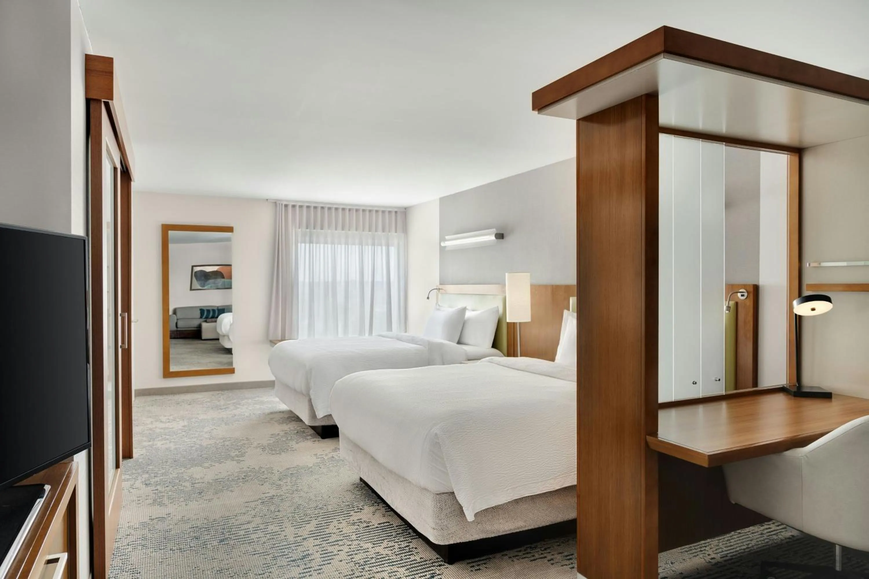 Bedroom, Bed in SpringHill Suites by Marriott Chicago Southeast/Munster, IN