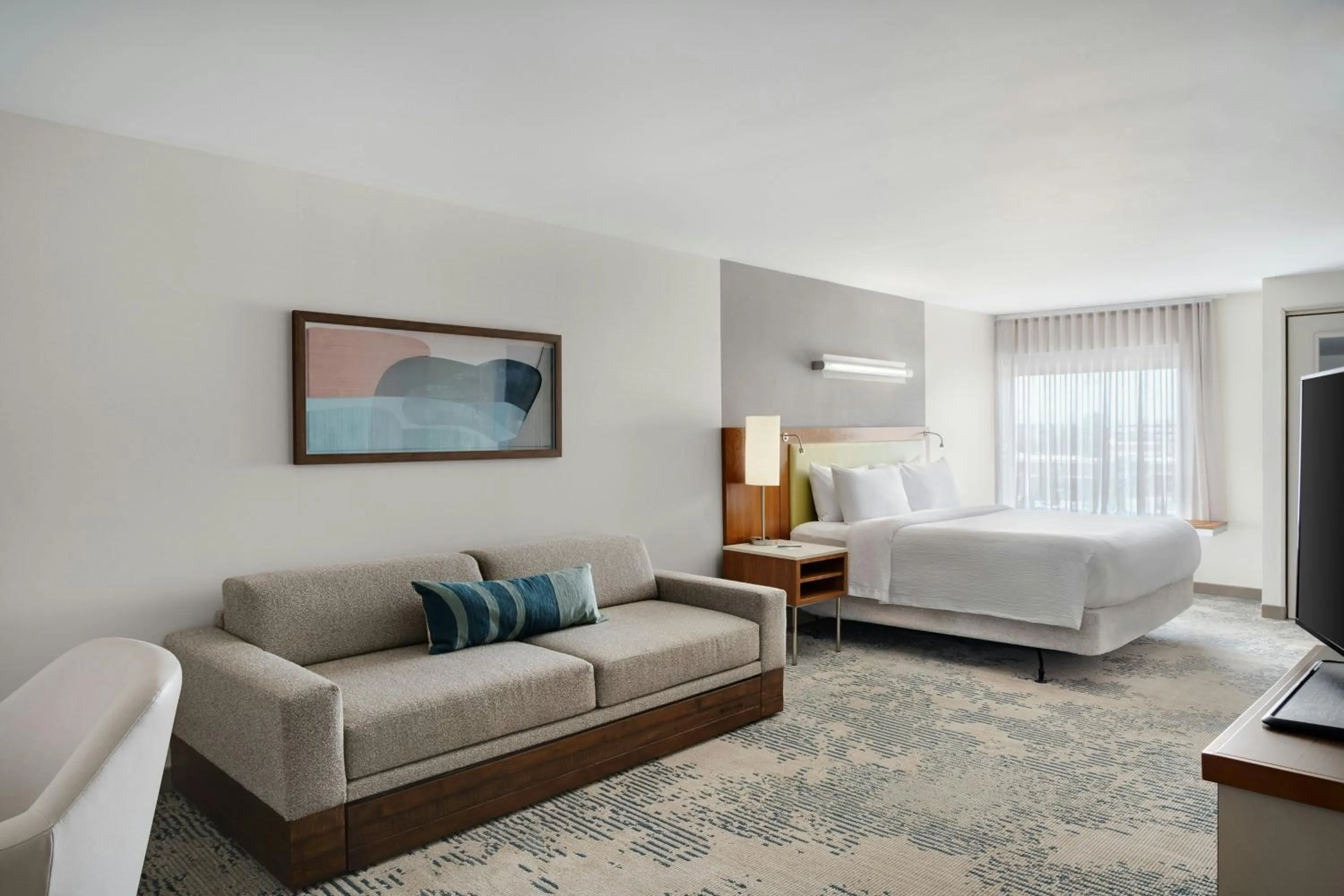 Bedroom, Bed in SpringHill Suites by Marriott Chicago Southeast/Munster, IN