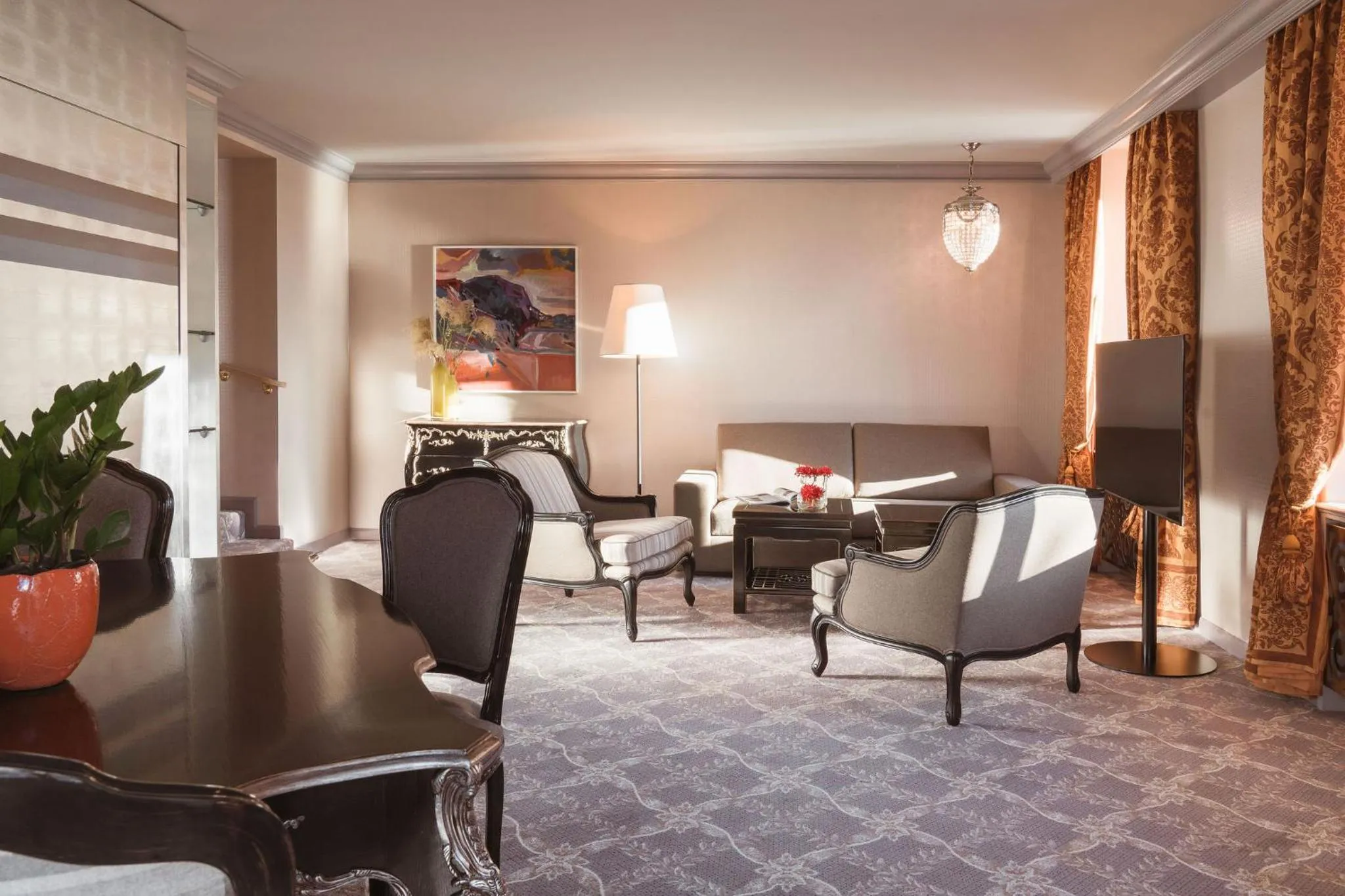 Living room in Carlton Hotel St Moritz - The Leading Hotels of the World