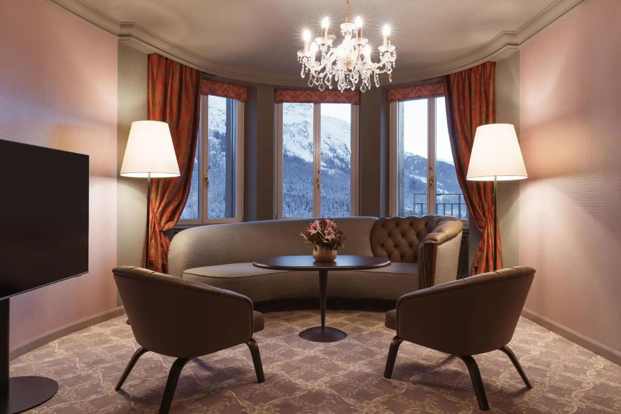 Deluxe Suite with Lake View in Carlton Hotel St Moritz - The Leading Hotels of the World Deluxe Suite with Lake View in Carlton Hotel St Moritz - The Leading Hotels of the World