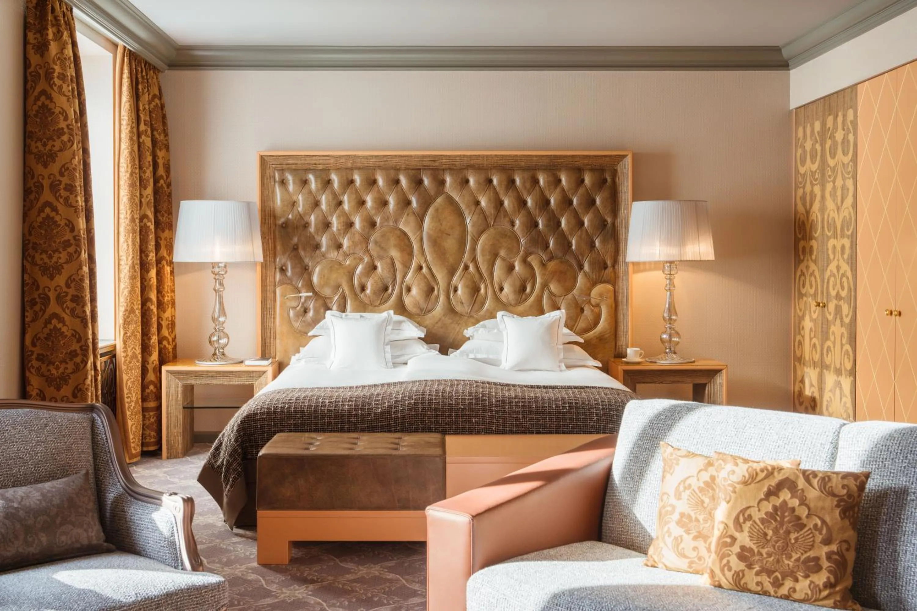 Bedroom, Bed in Carlton Hotel St Moritz - The Leading Hotels of the World