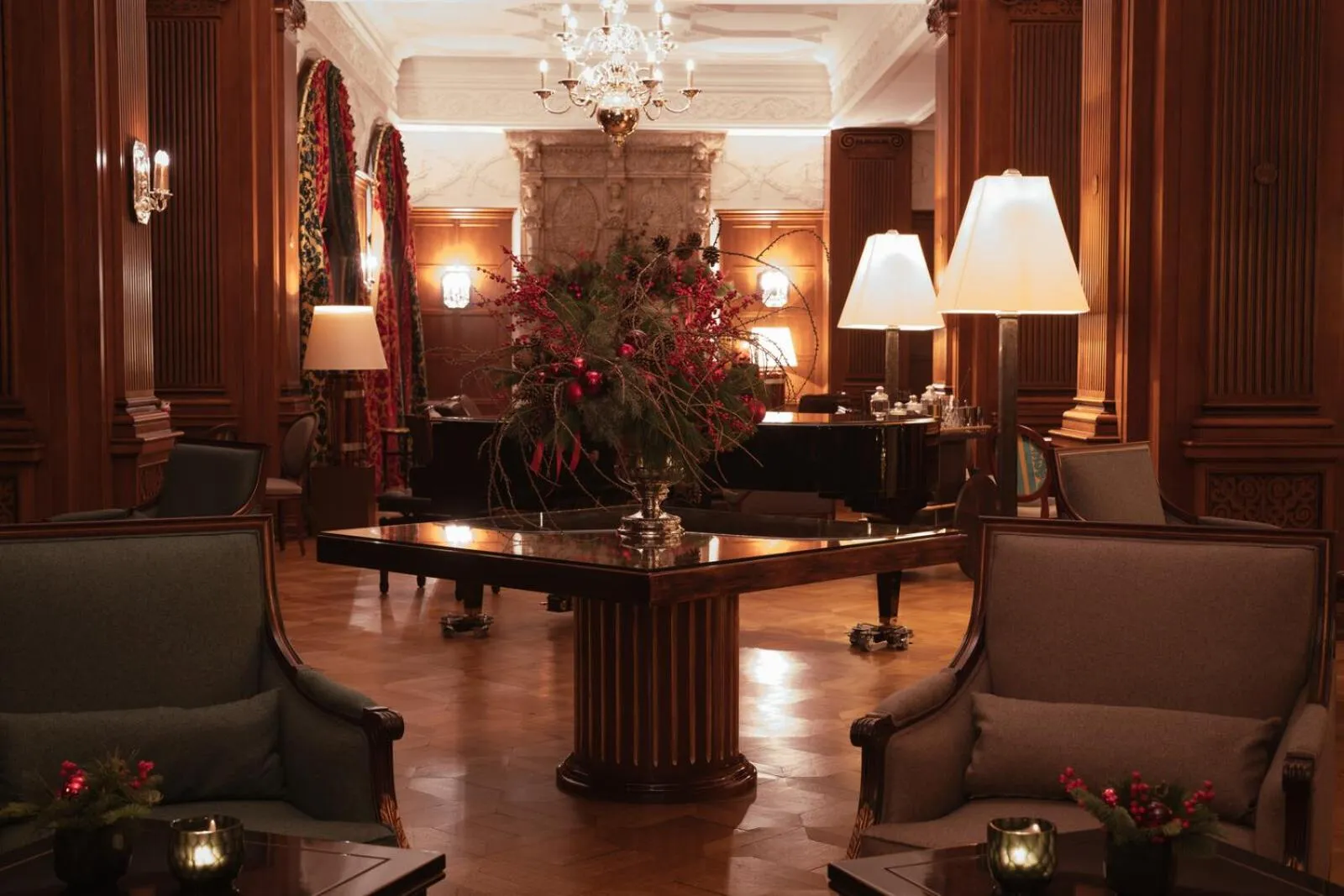 Lobby or reception in Carlton Hotel St Moritz - The Leading Hotels of the World