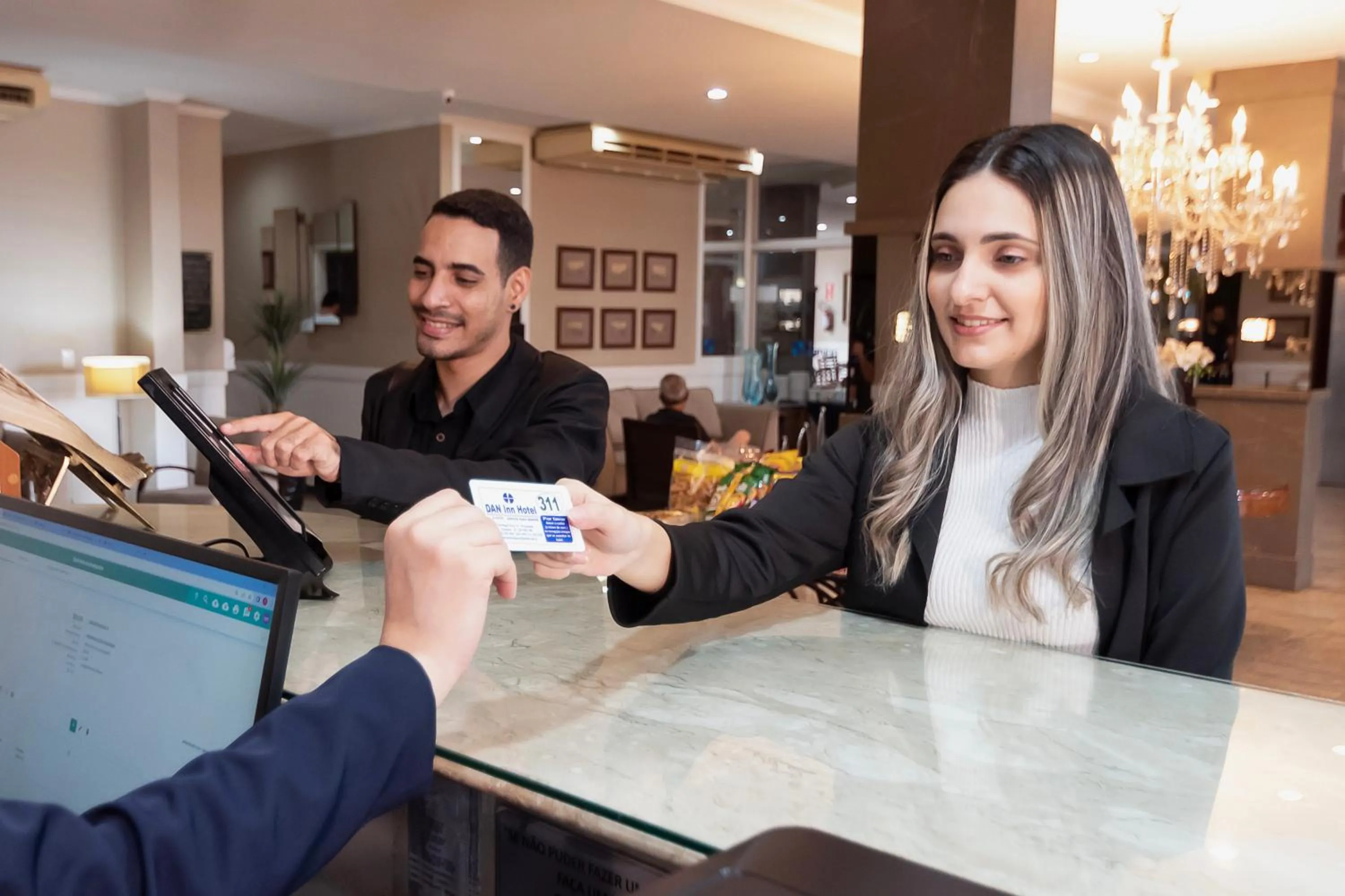 Lobby or reception in Hotel Dan Inn Araraquara by Nacional Inn