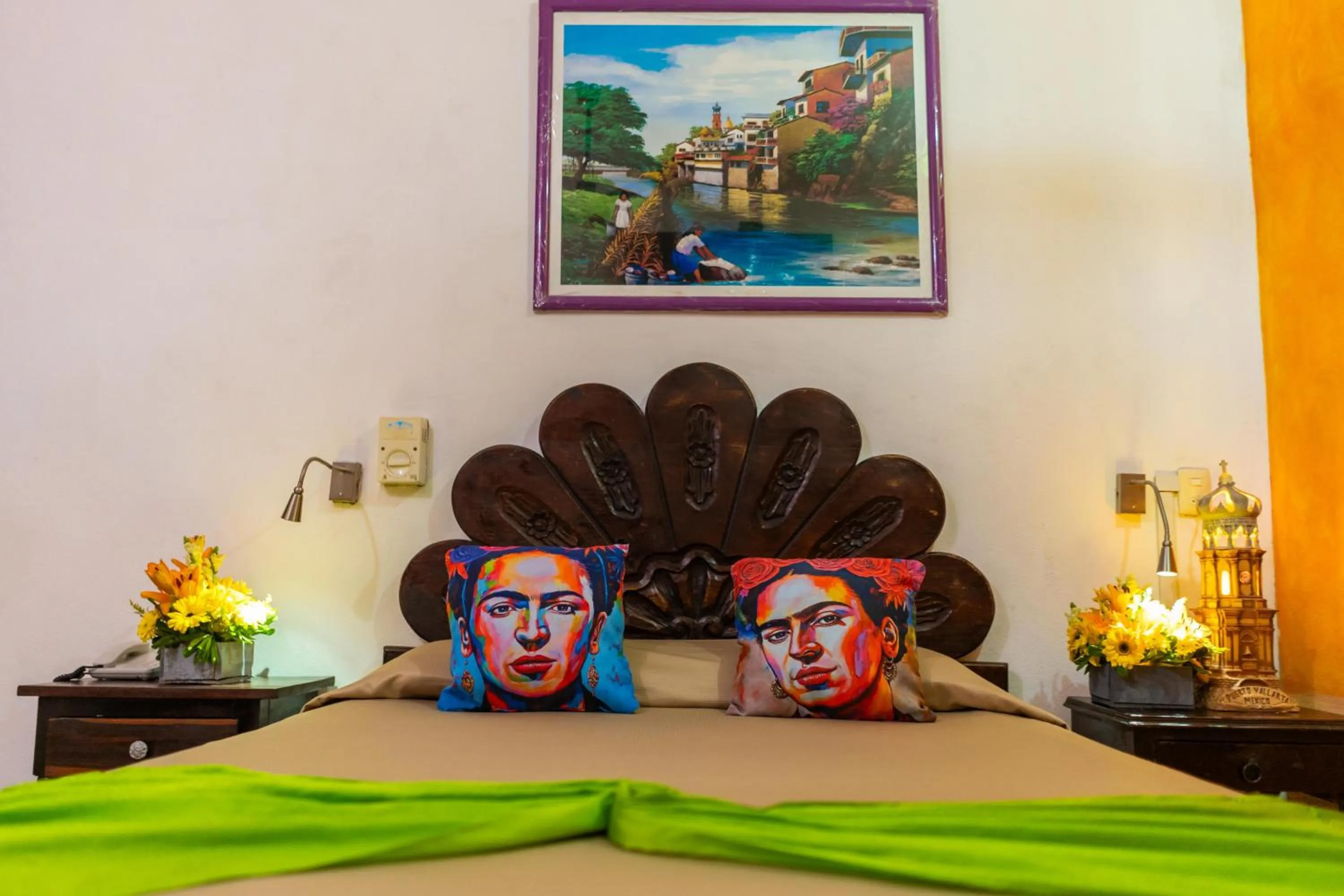 Bed in Hotel Posada De Roger - Near Los Muertos Beach