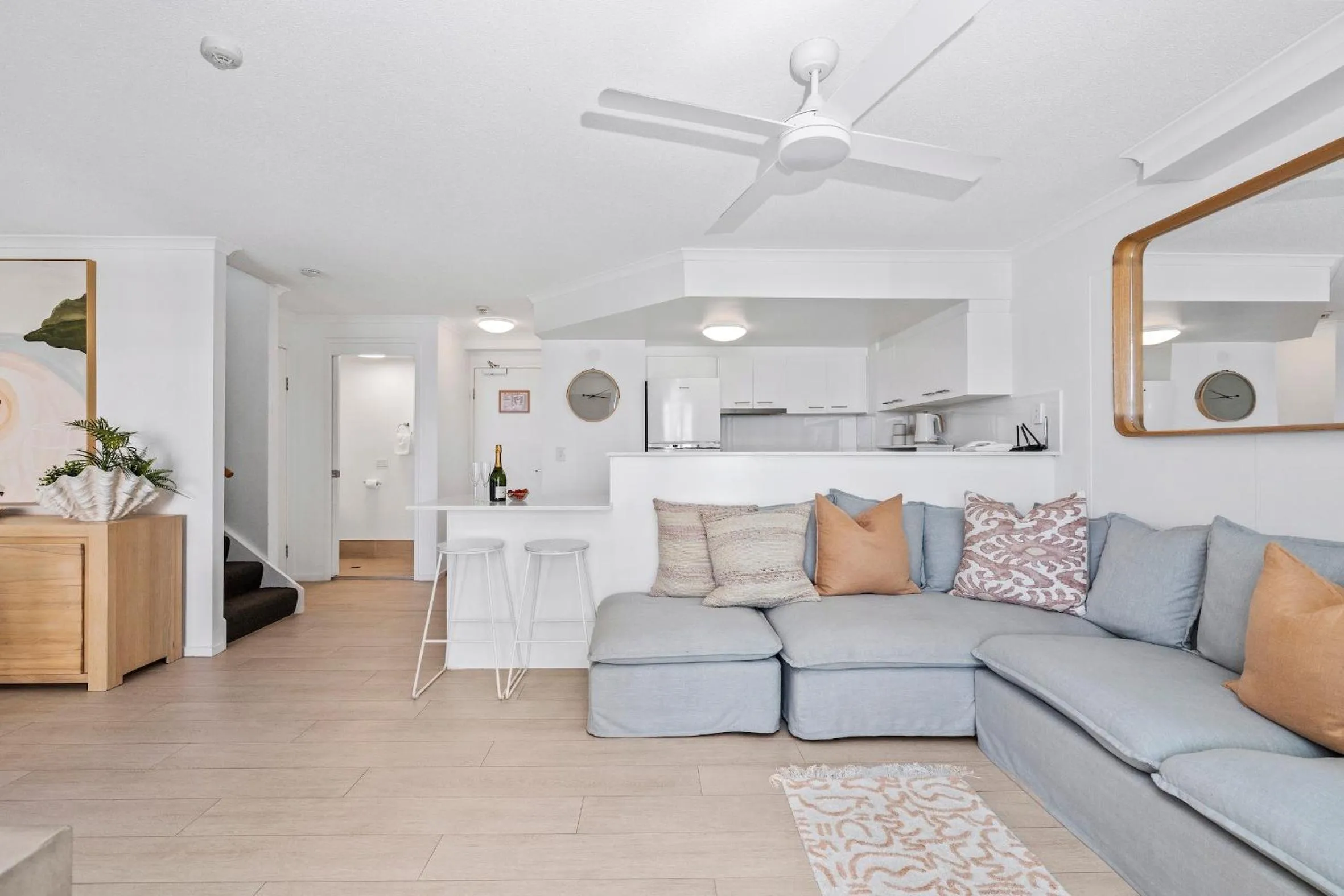 Living room in Emerald Sands Holiday Apartments
