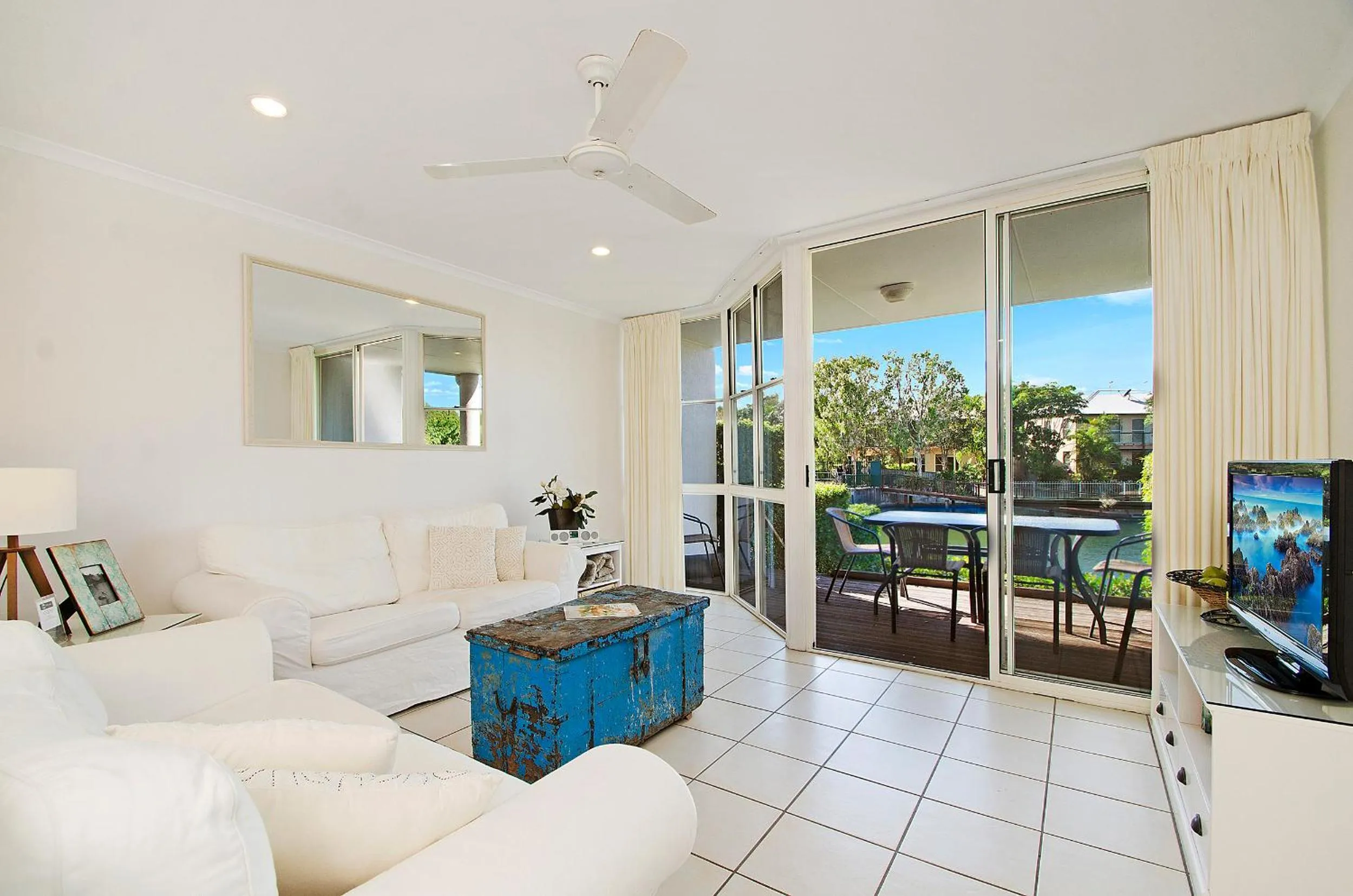 Living room in Portside Noosa Waters