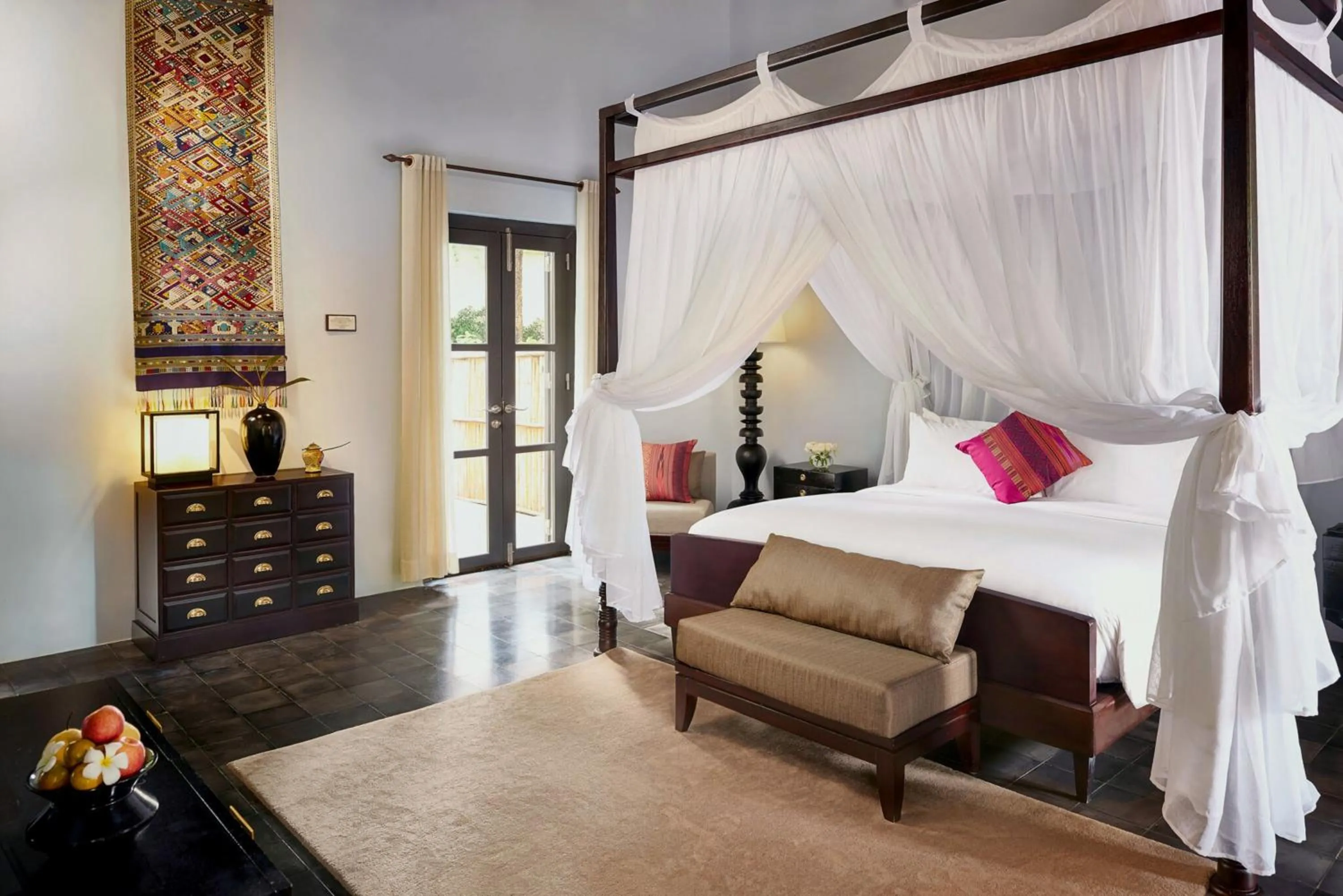 Bedroom, Bed in Sofitel Luang Prabang