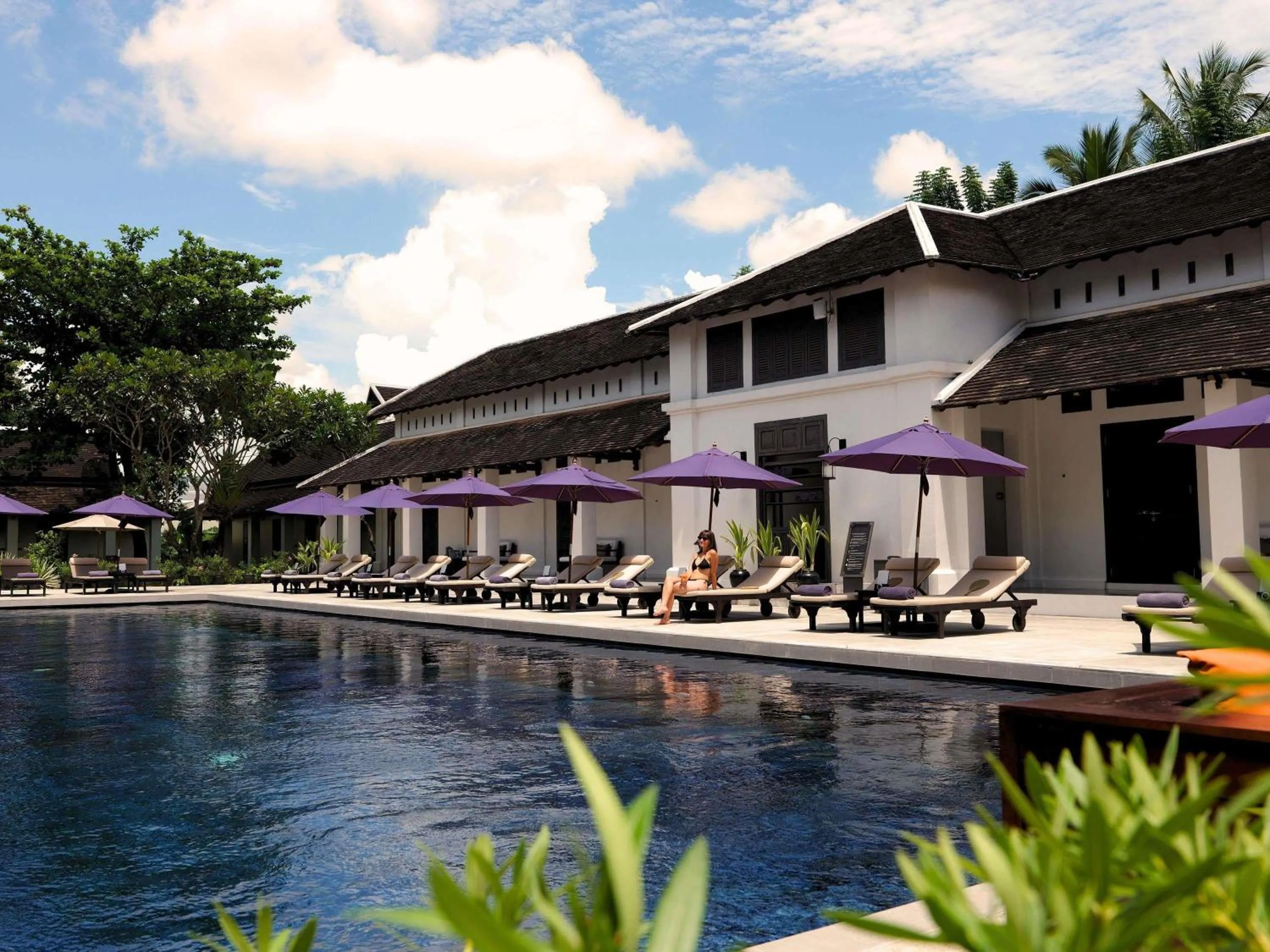 Pool view in Sofitel Luang Prabang