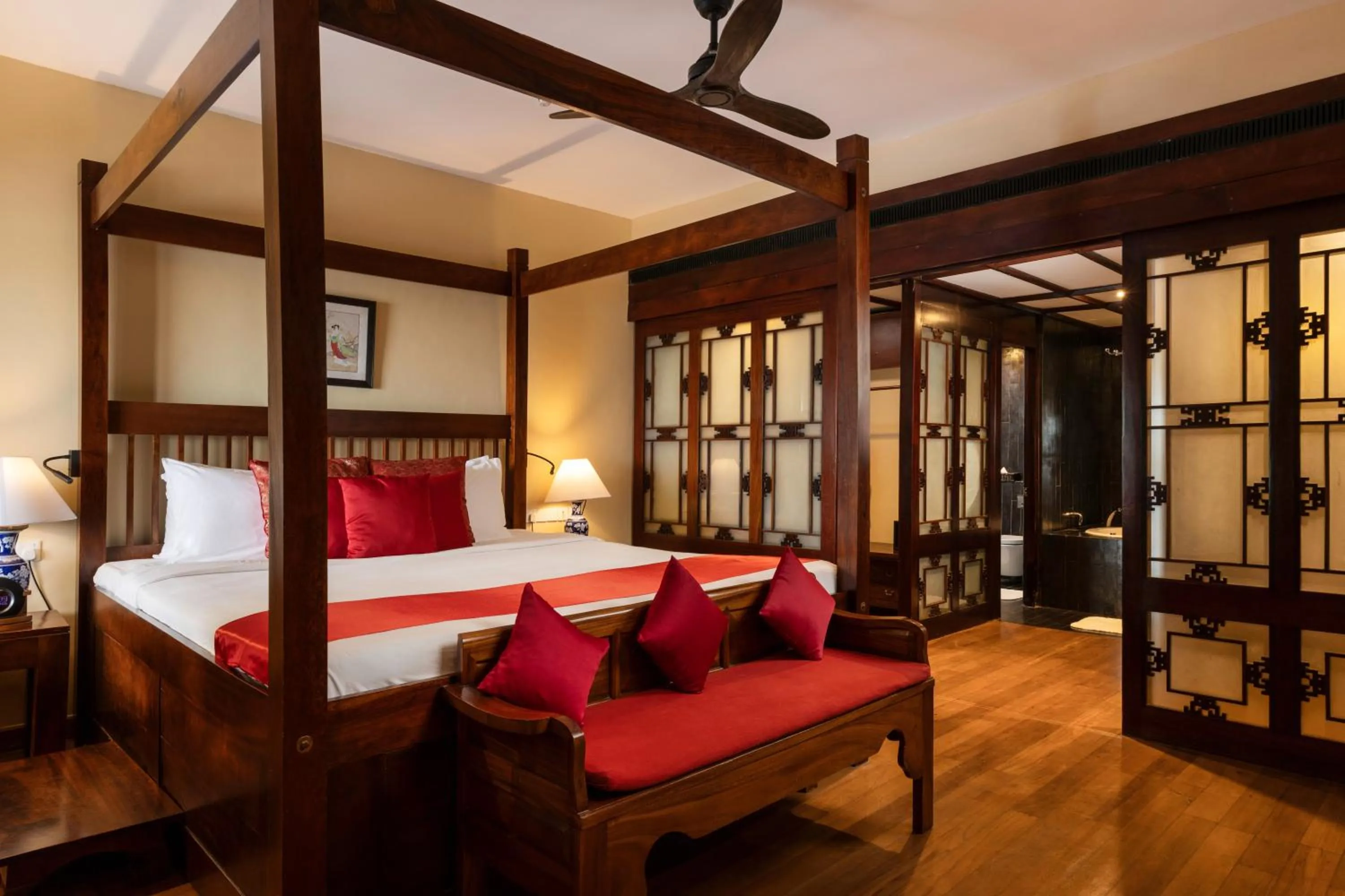 Bed in Jetwing Lighthouse, A Luxury Reserve