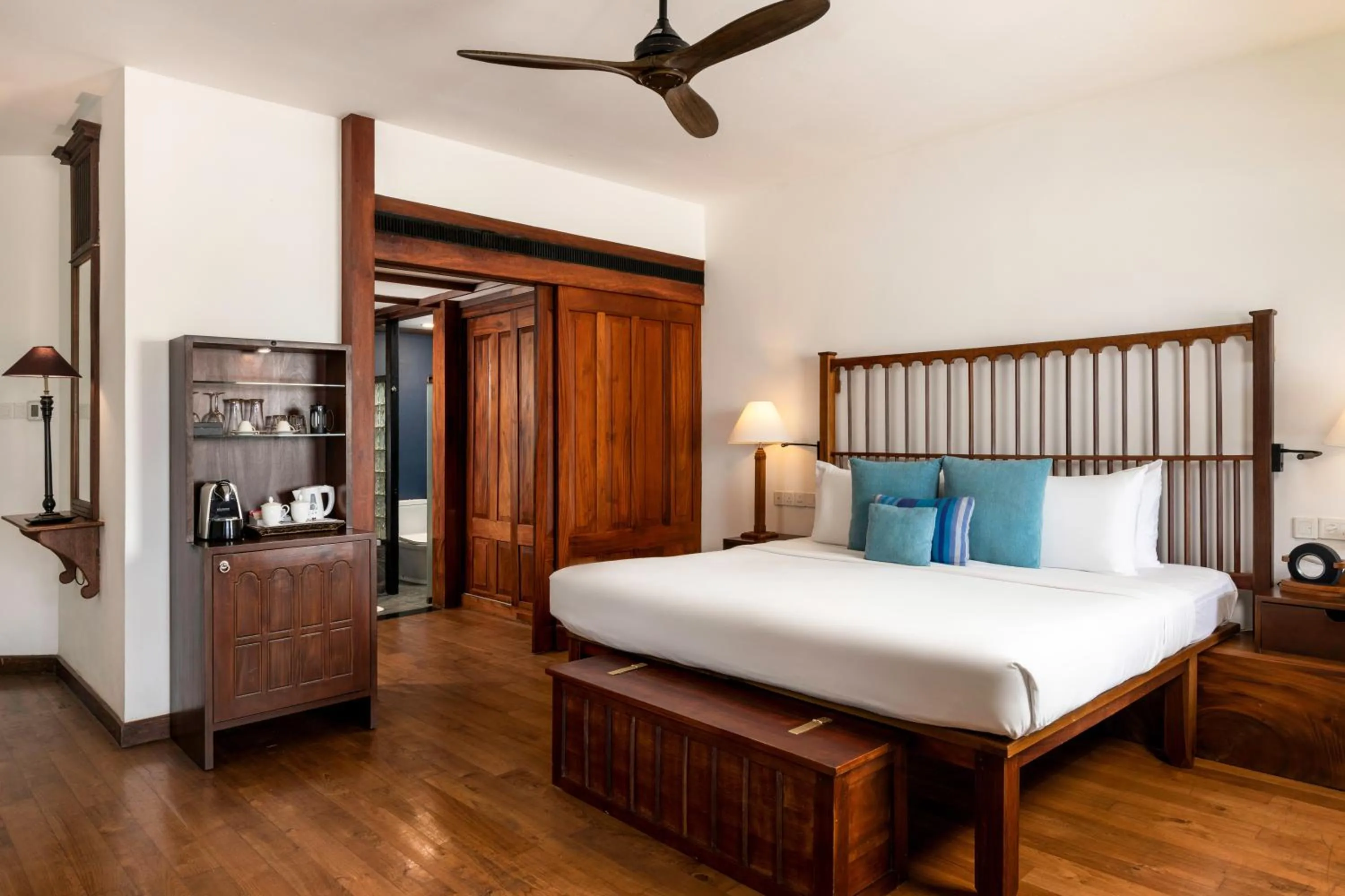 Bed in Jetwing Lighthouse, A Luxury Reserve