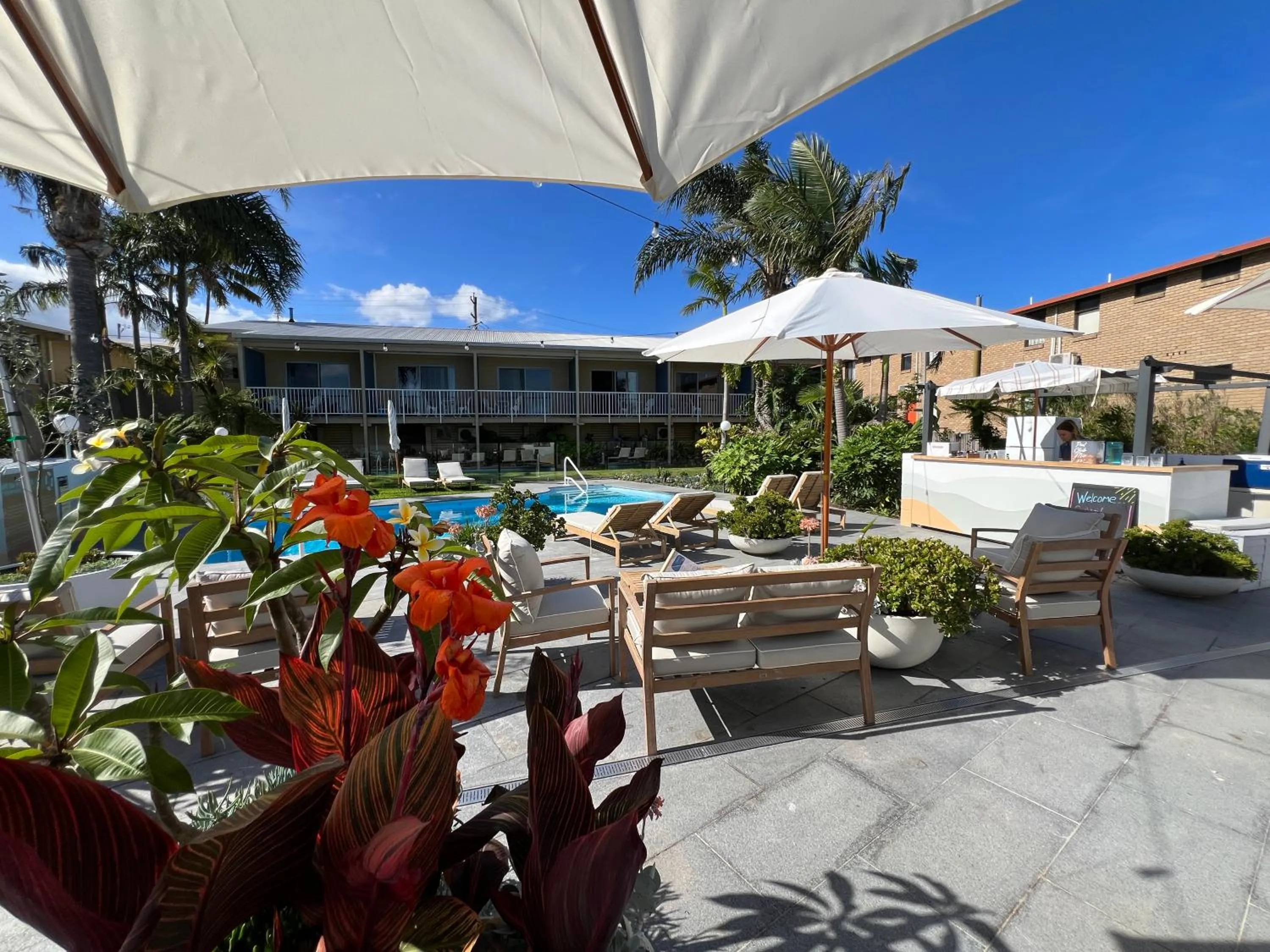 Swimming pool in South Seas Motel