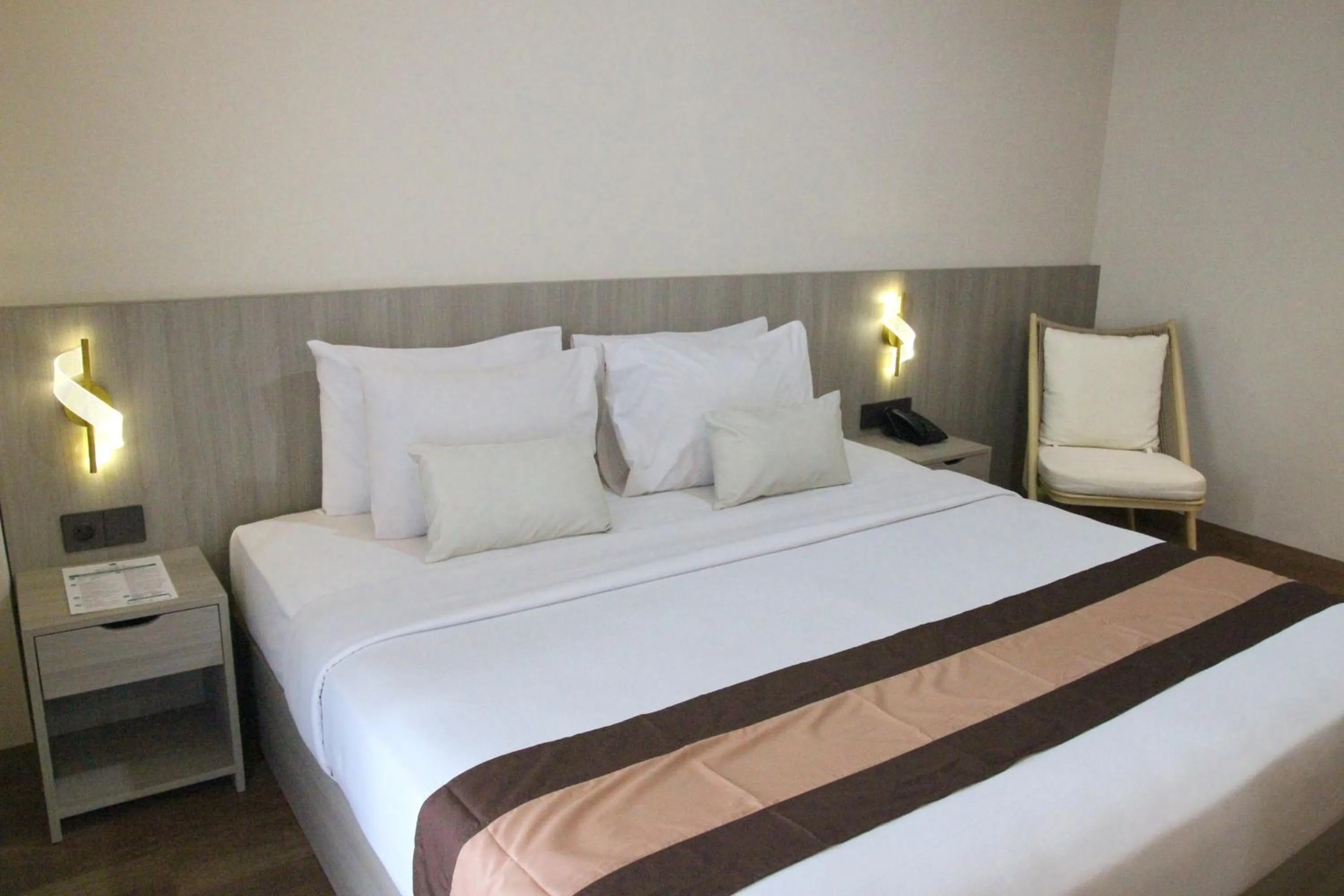 Bedroom, Bed in Grand Santhi Hotel