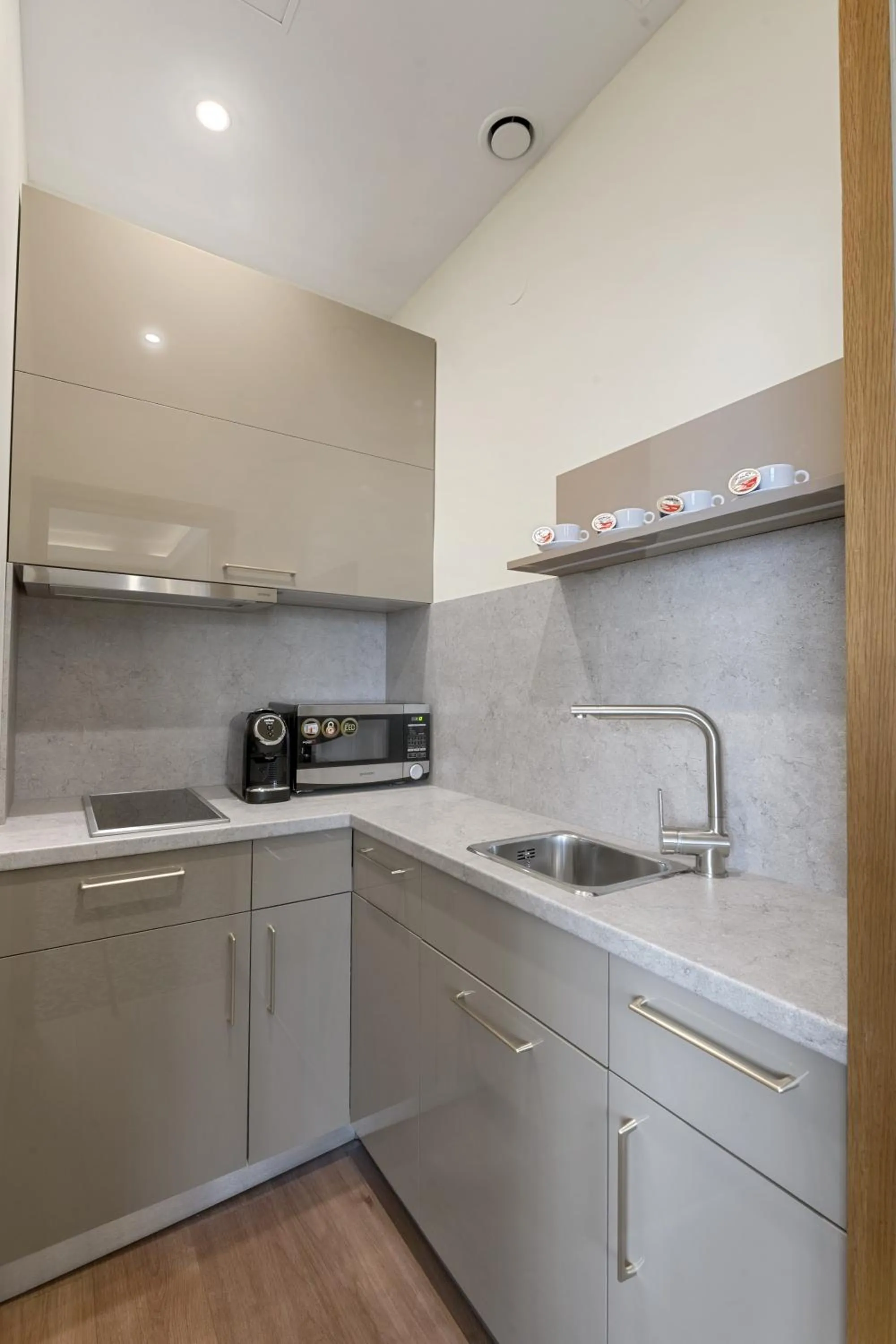 Kitchen or kitchenette in Hotel Jelgava