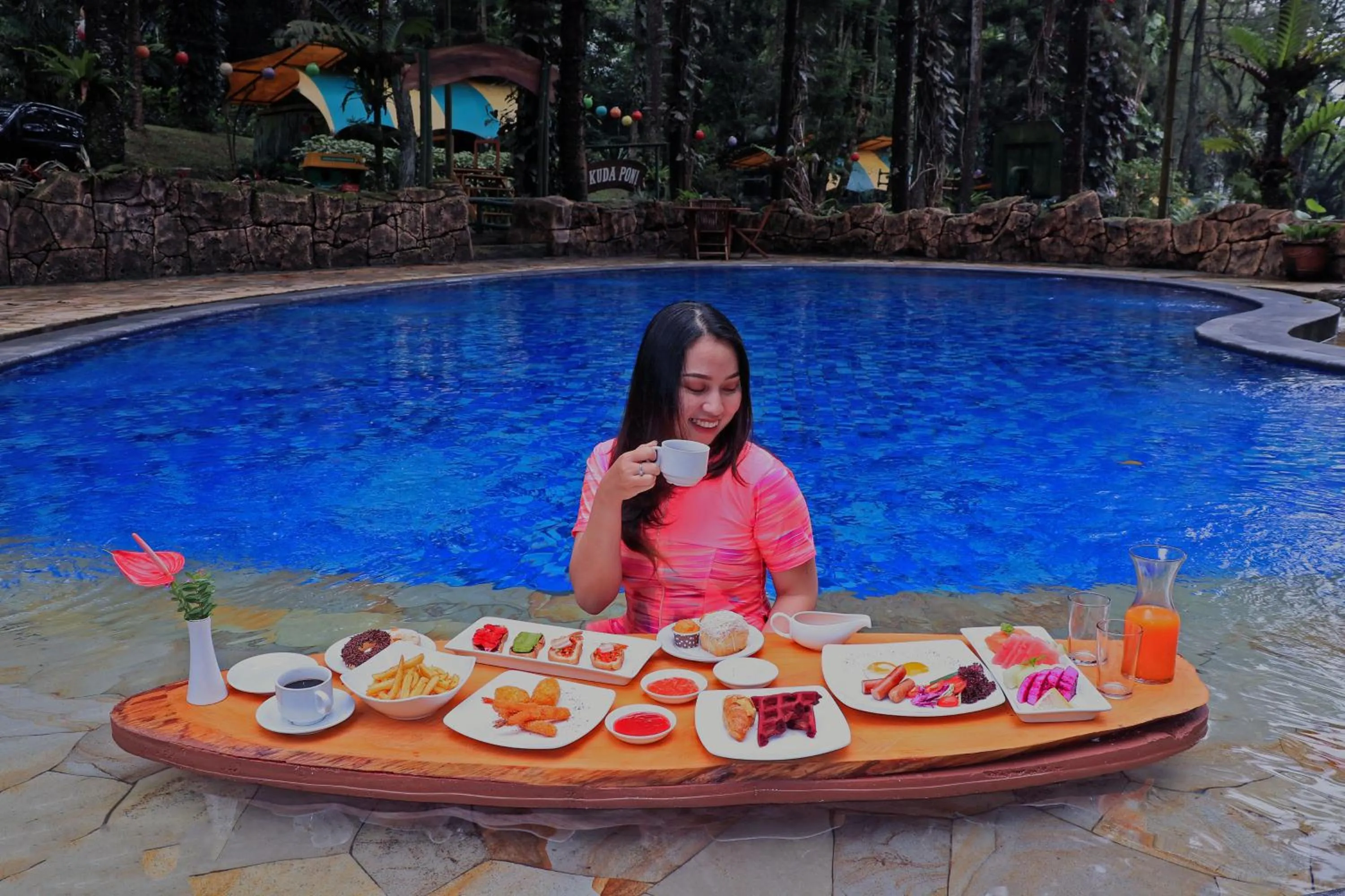 Pool view in Safari Resort