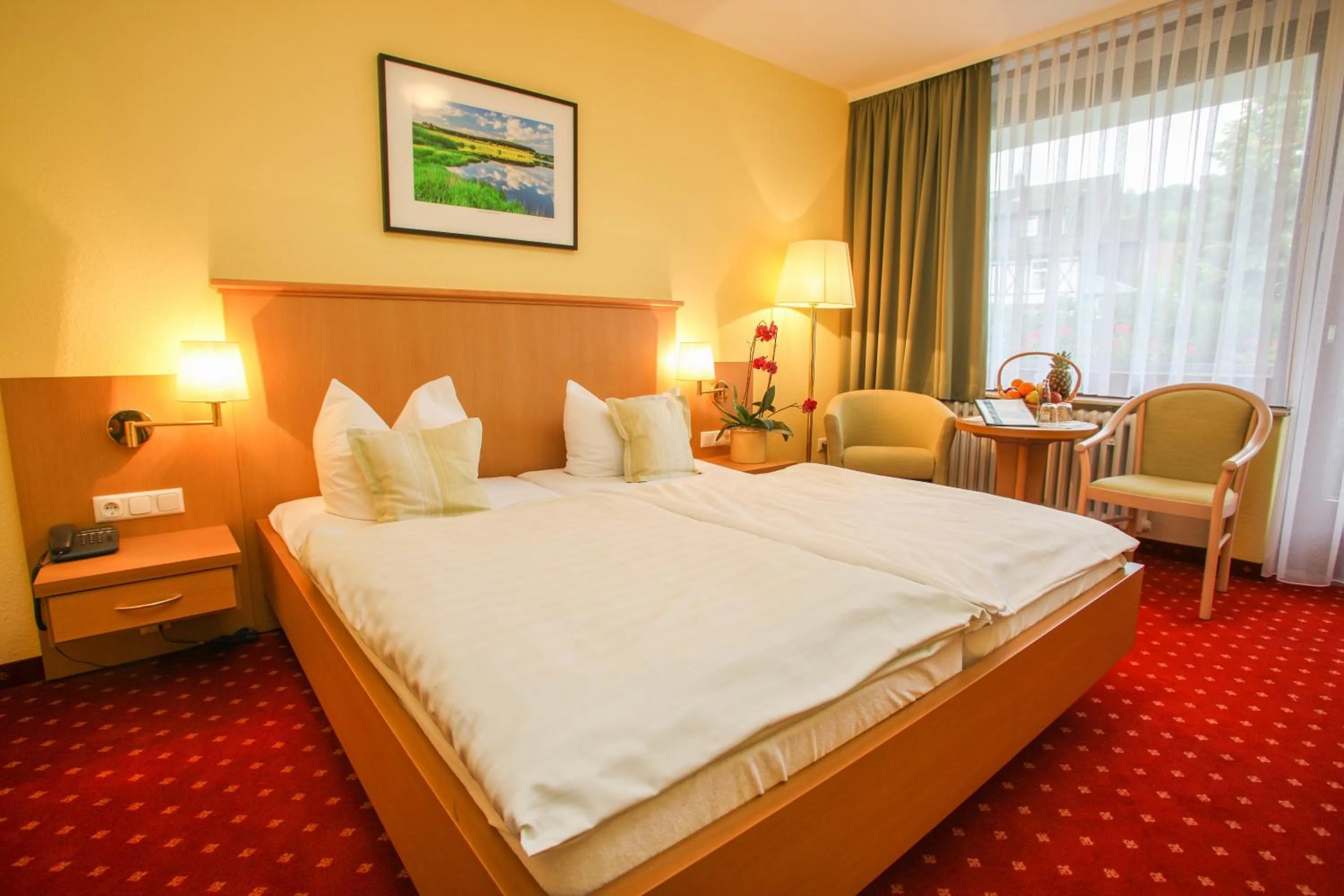 Bedroom, Bed in Komforthotel & Restaurant Riemann