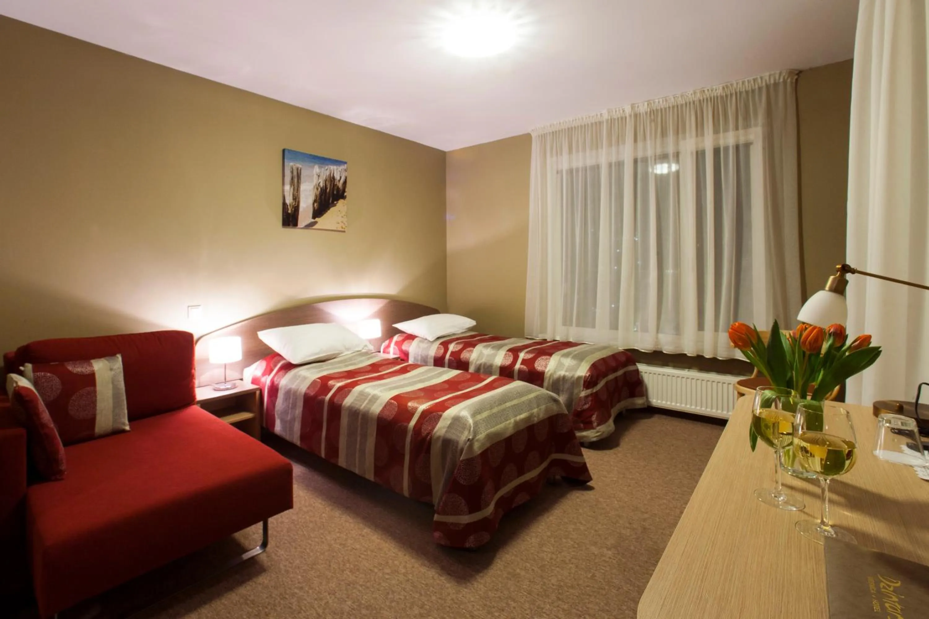 Bed in Dzintars Hotel