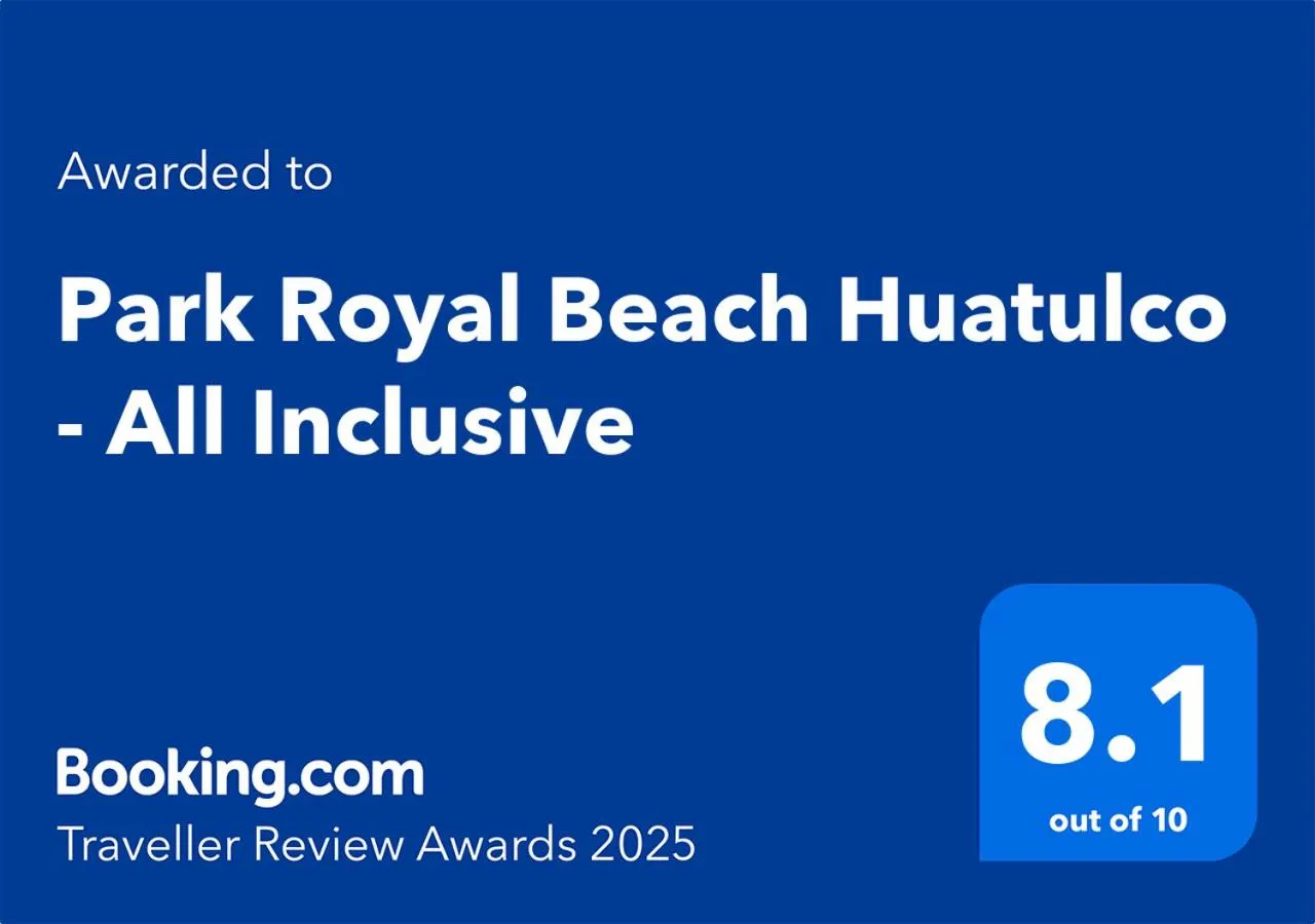 Certificate/Award in Park Royal Beach Huatulco - All Inclusive