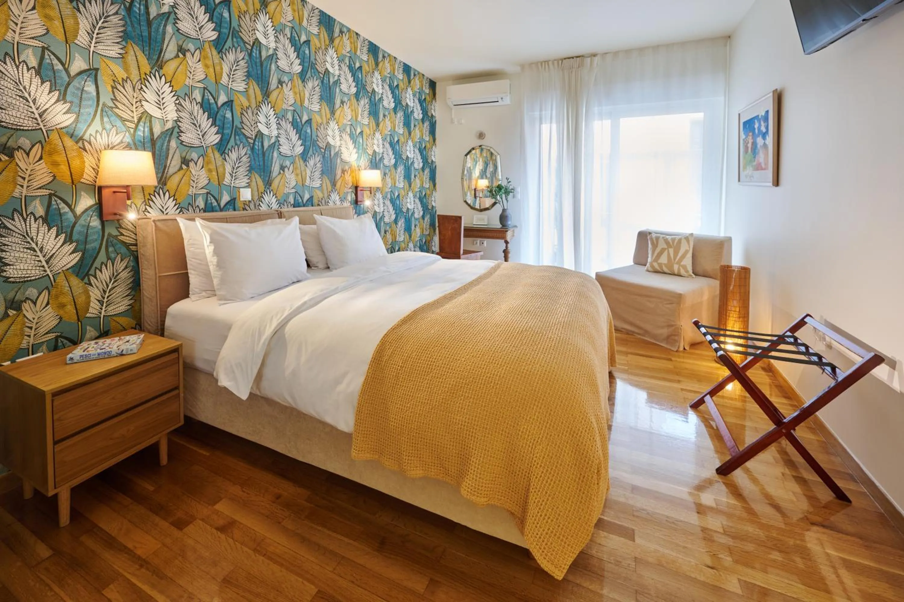 Bed in Rastoni Athens Suites near Acropolis