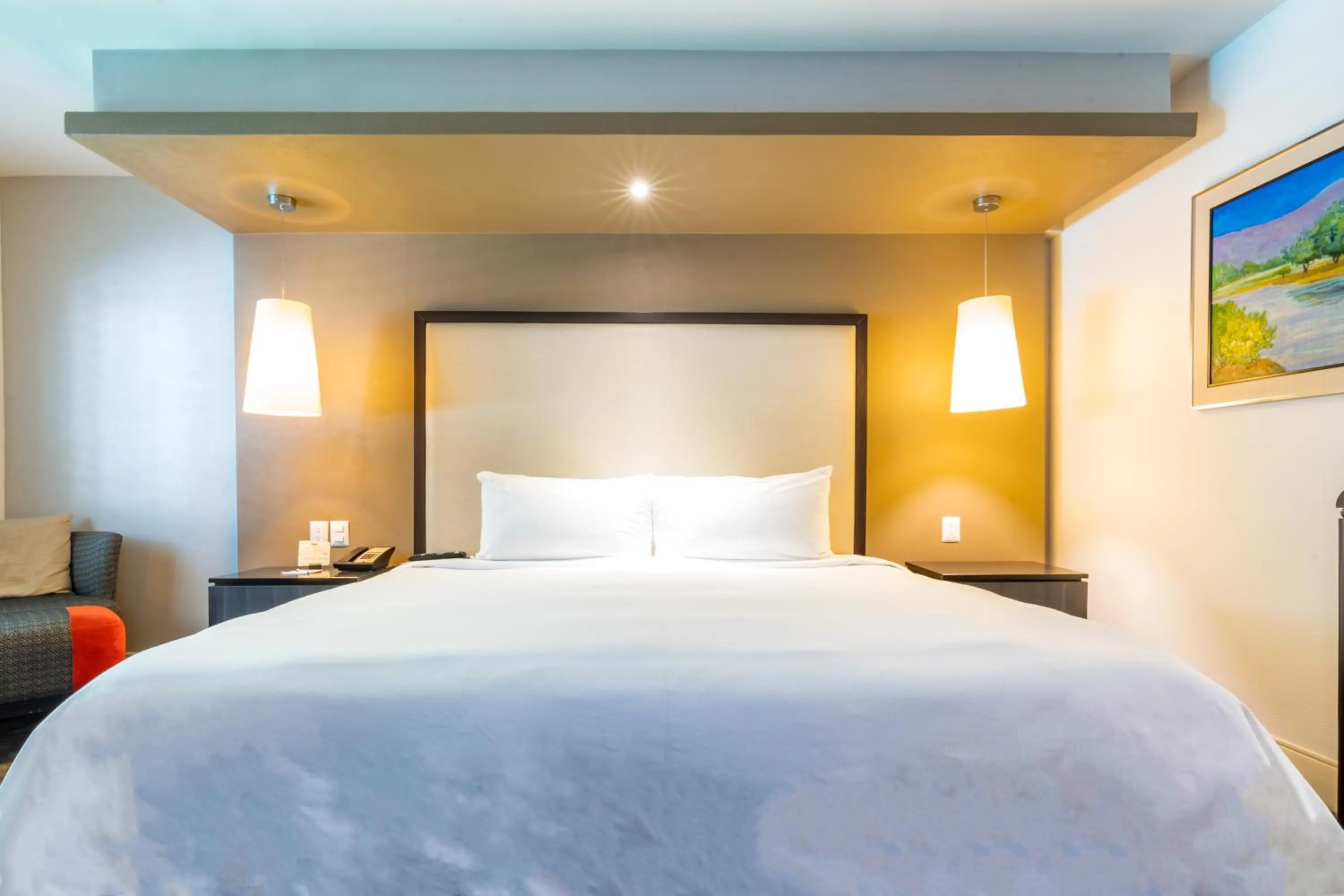 Bed in Hotel Lucerna Mexicali