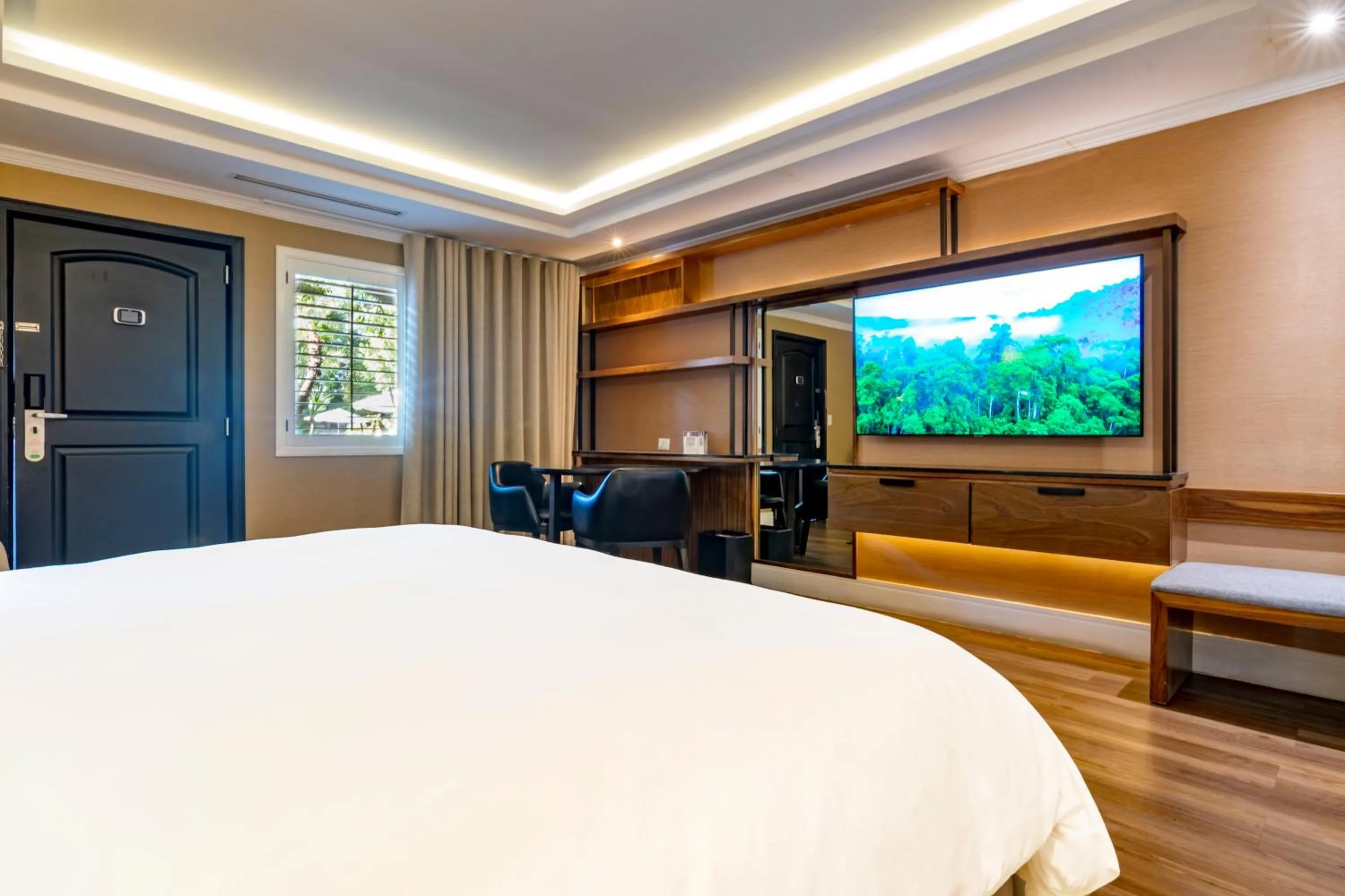 Bed in Hotel Lucerna Mexicali