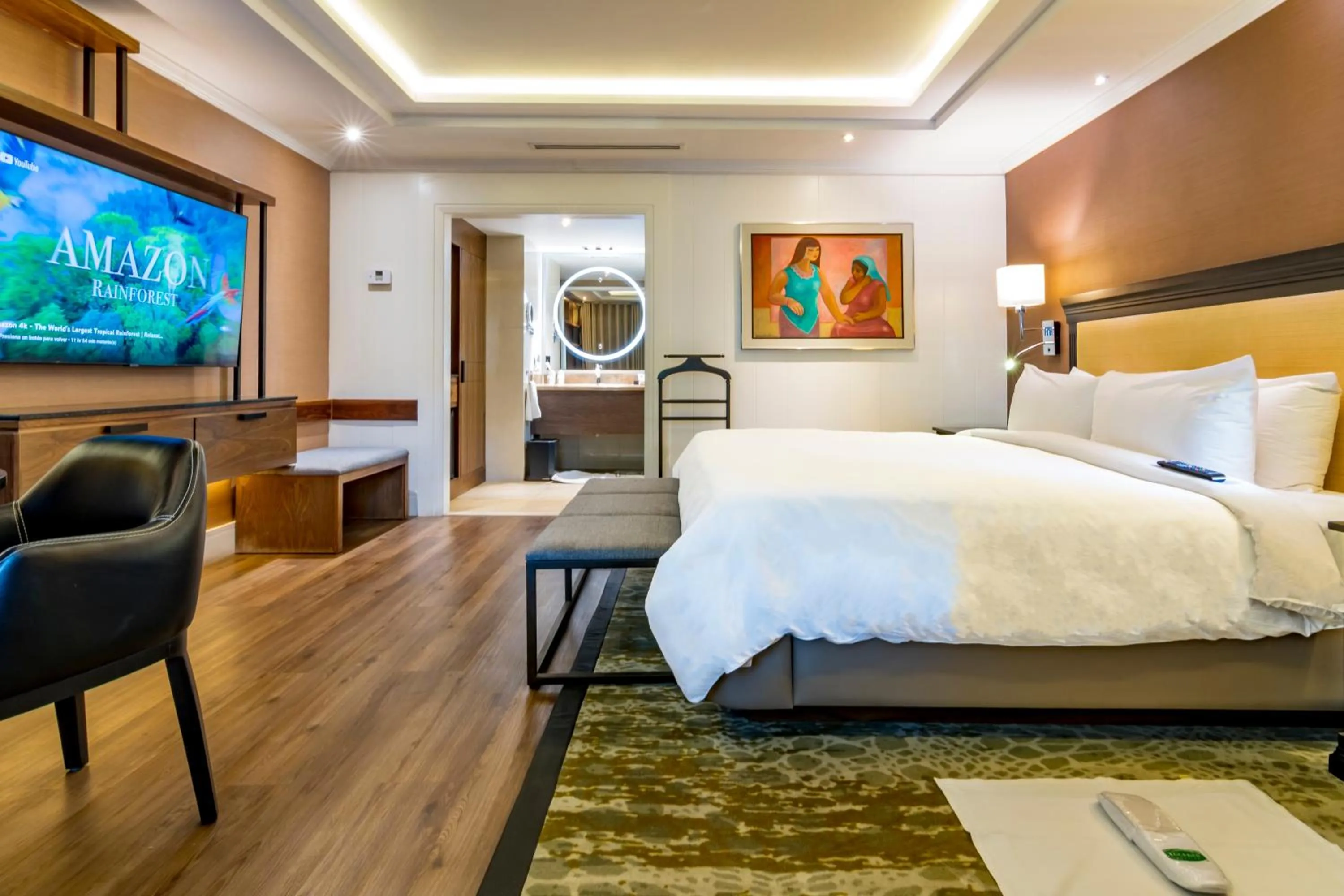 Bed in Hotel Lucerna Mexicali