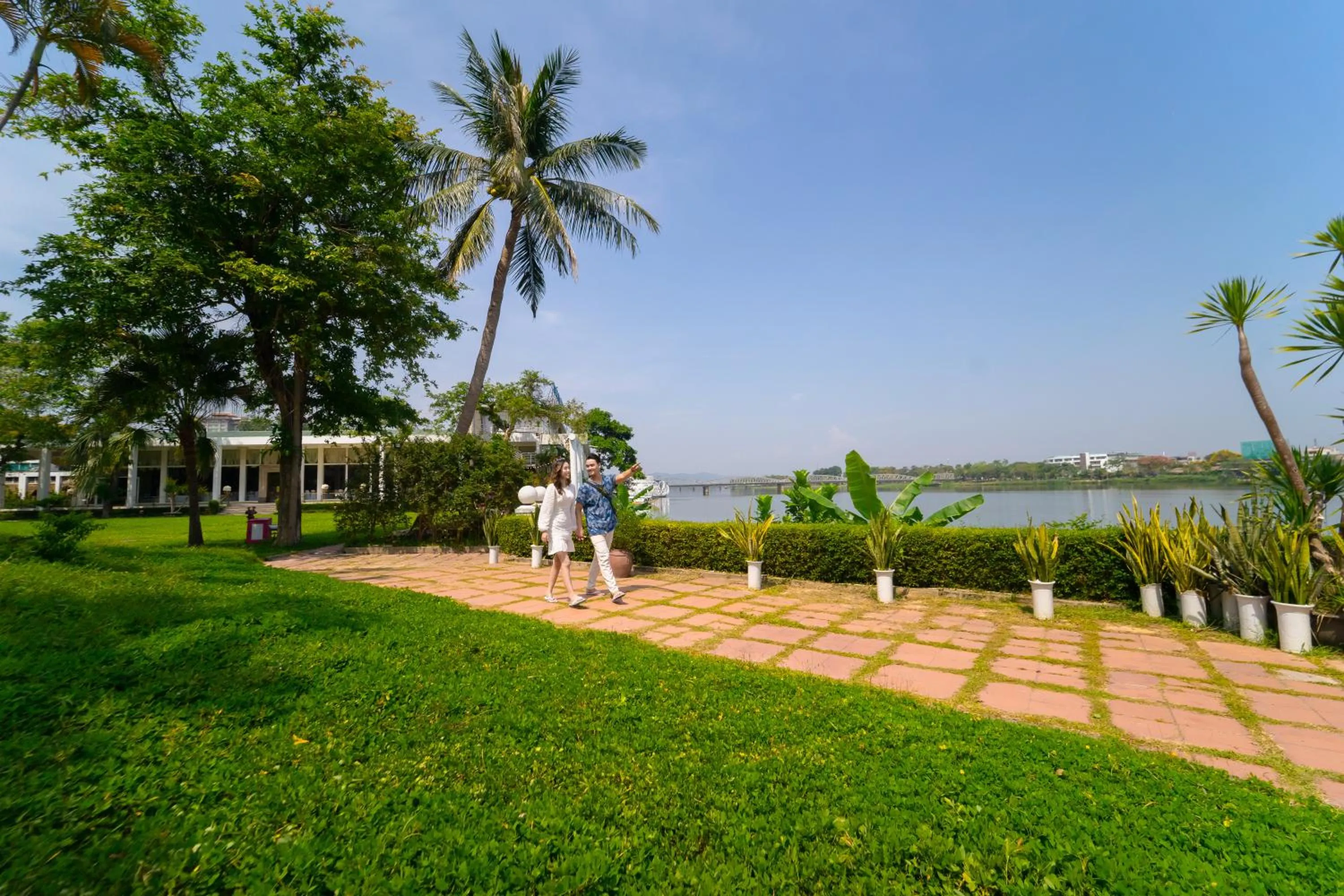 Garden in Century Riverside Hotel Hue