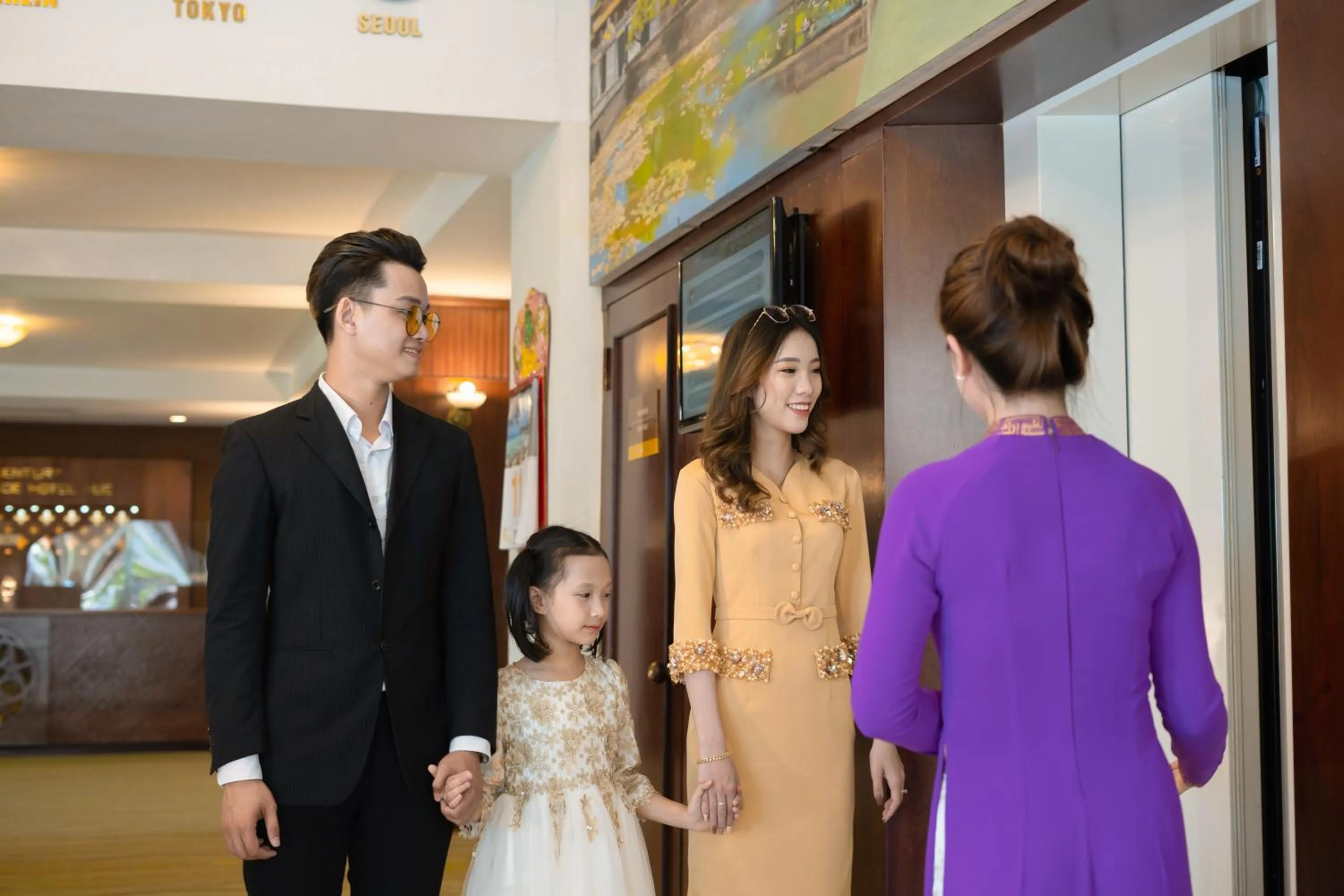 Family in Century Riverside Hotel Hue