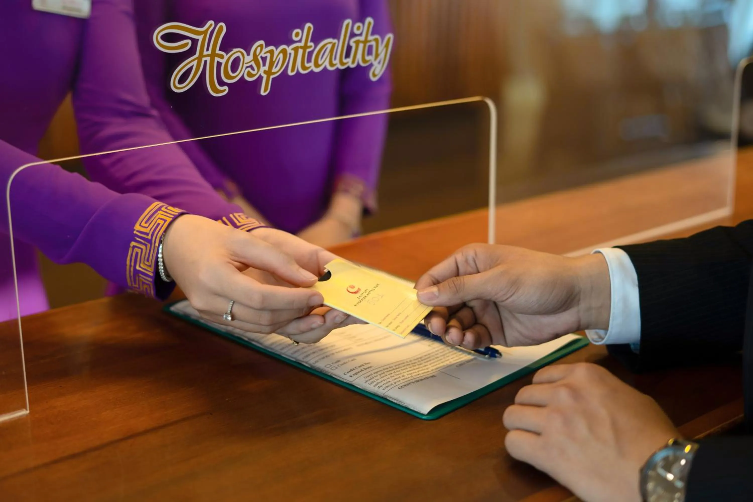 Staff in Century Riverside Hotel Hue