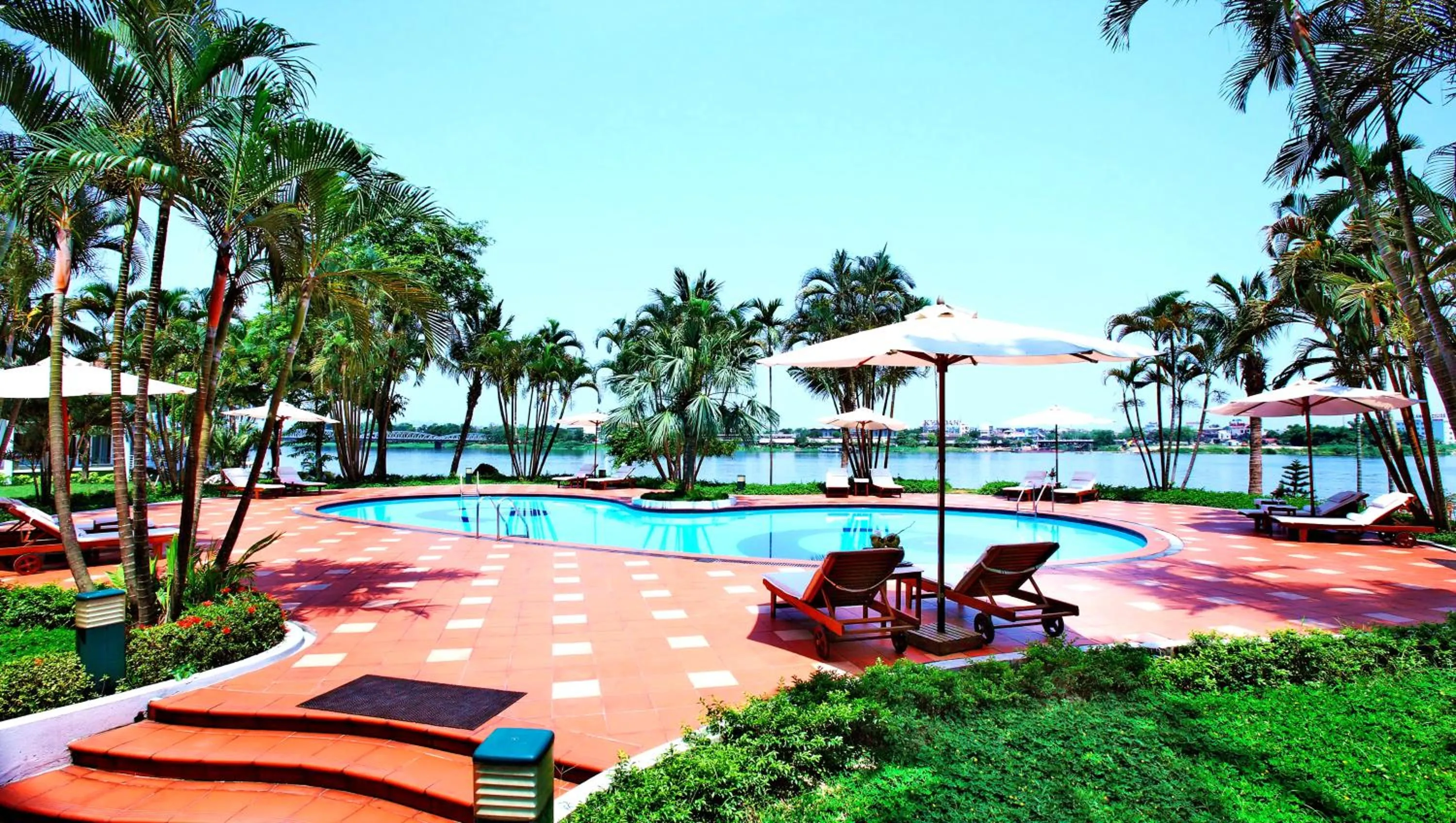 Swimming pool in Century Riverside Hotel Hue