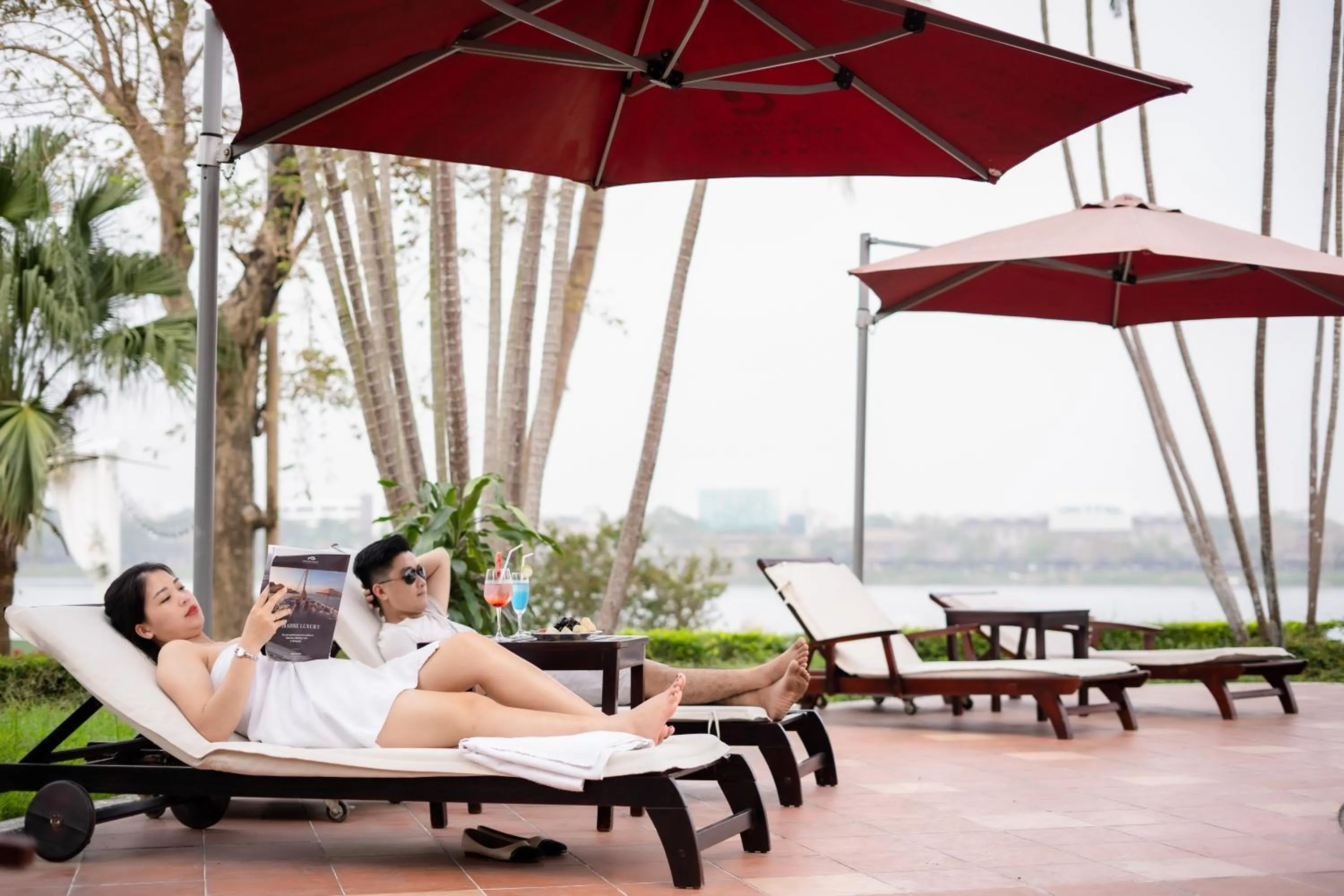 Swimming pool in Century Riverside Hotel Hue