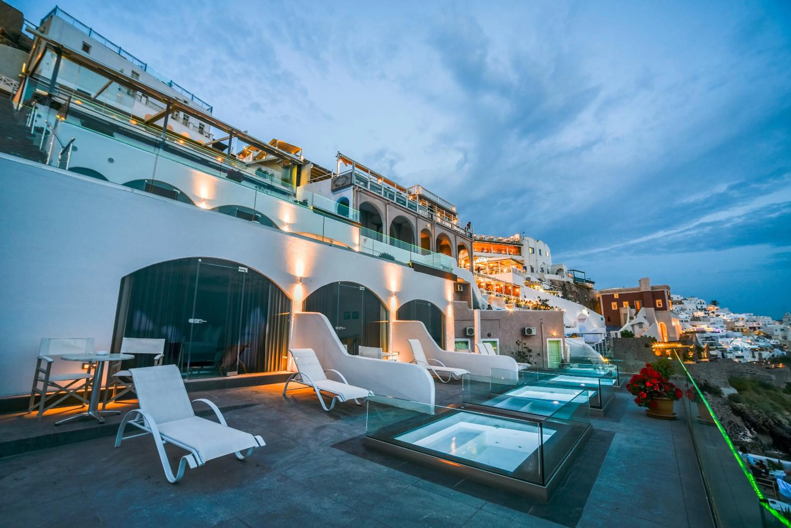 Patio in Kratiras View Luxury Suites